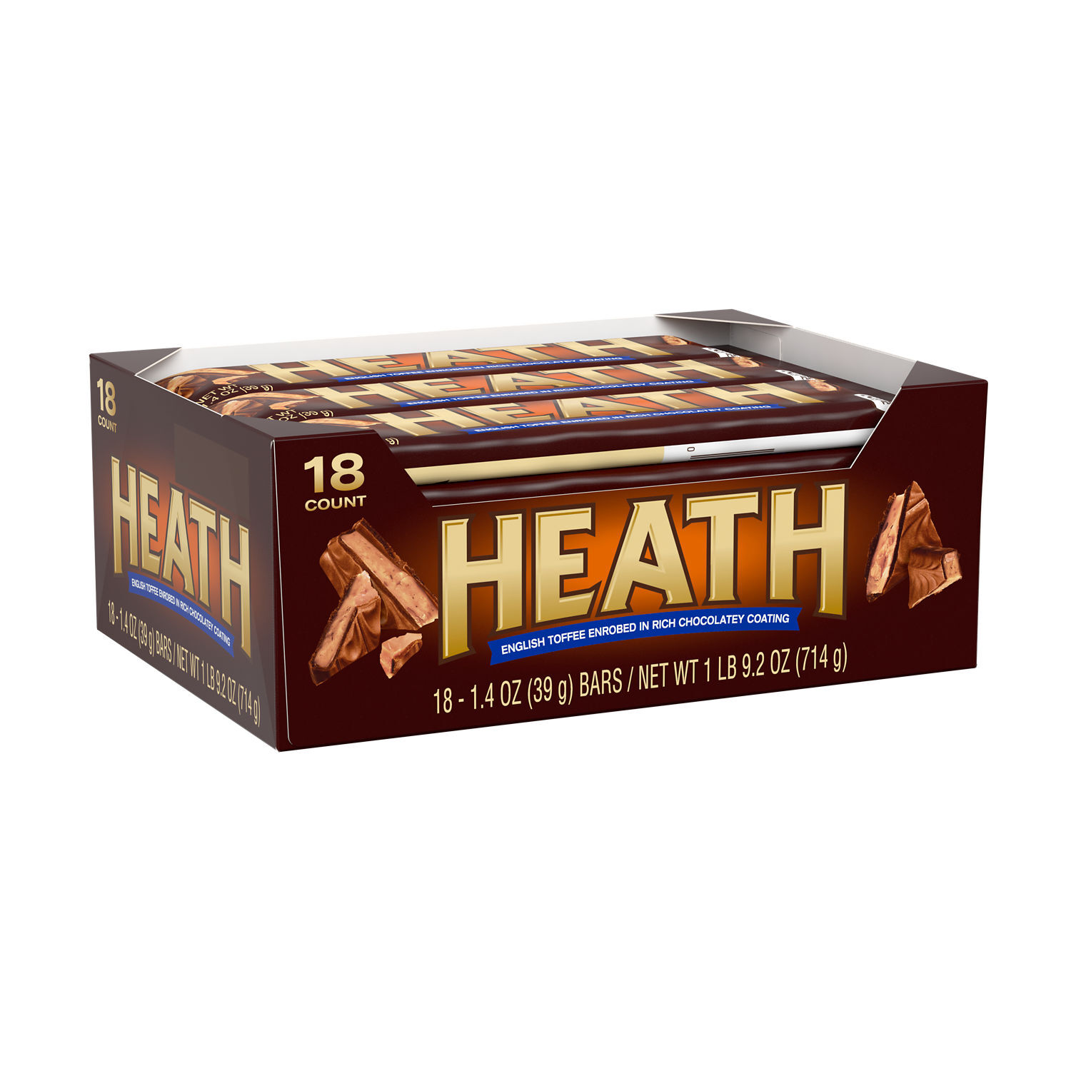HEATH Chocolatey English Toffee Candy Bars, 1.4 oz (18 Count) $20.99