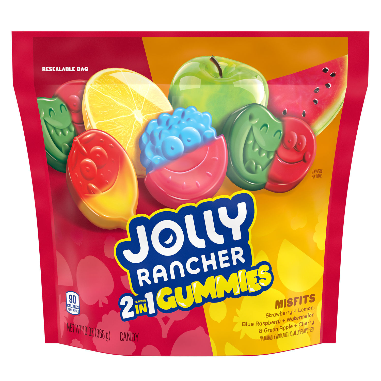 JOLLY RANCHER Gummies Misfits 2-in-1 Fruit Flavored Candy Bag, 13 oz $5.99