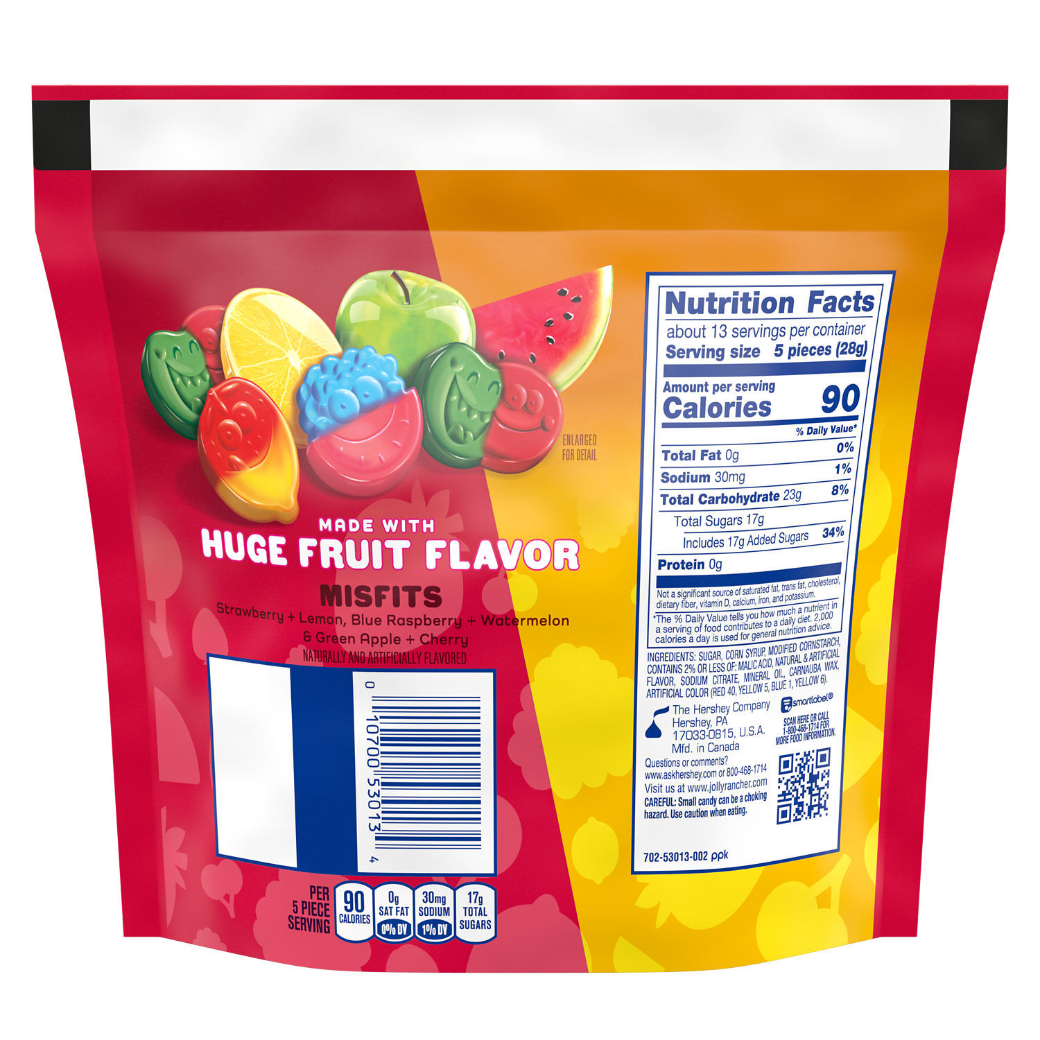 JOLLY RANCHER Gummies Misfits 2-in-1 Fruit Flavored Candy Bag, 13 oz $5.99