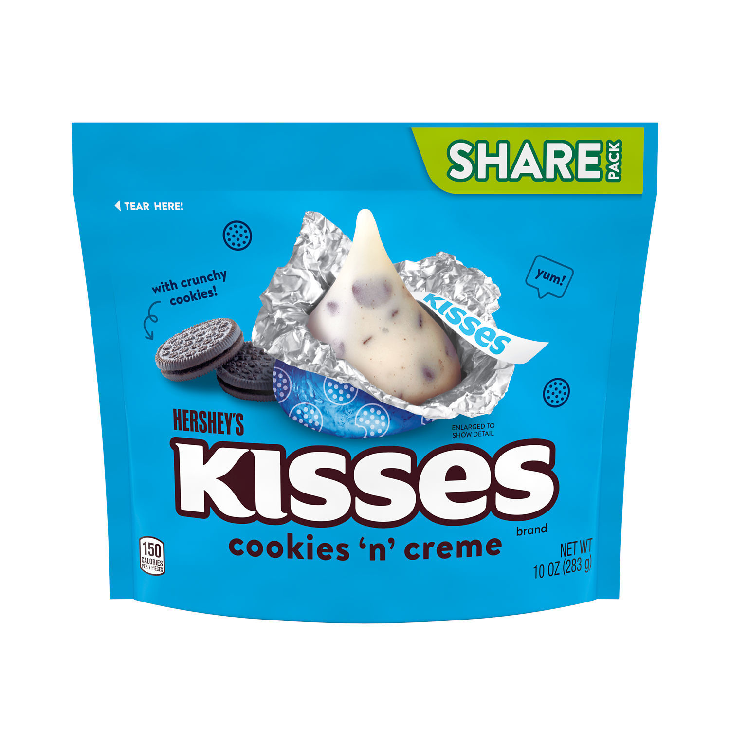 HERSHEY'S KISSES Cookies N Crème Miniatures 10oz Candy Bag $5.99