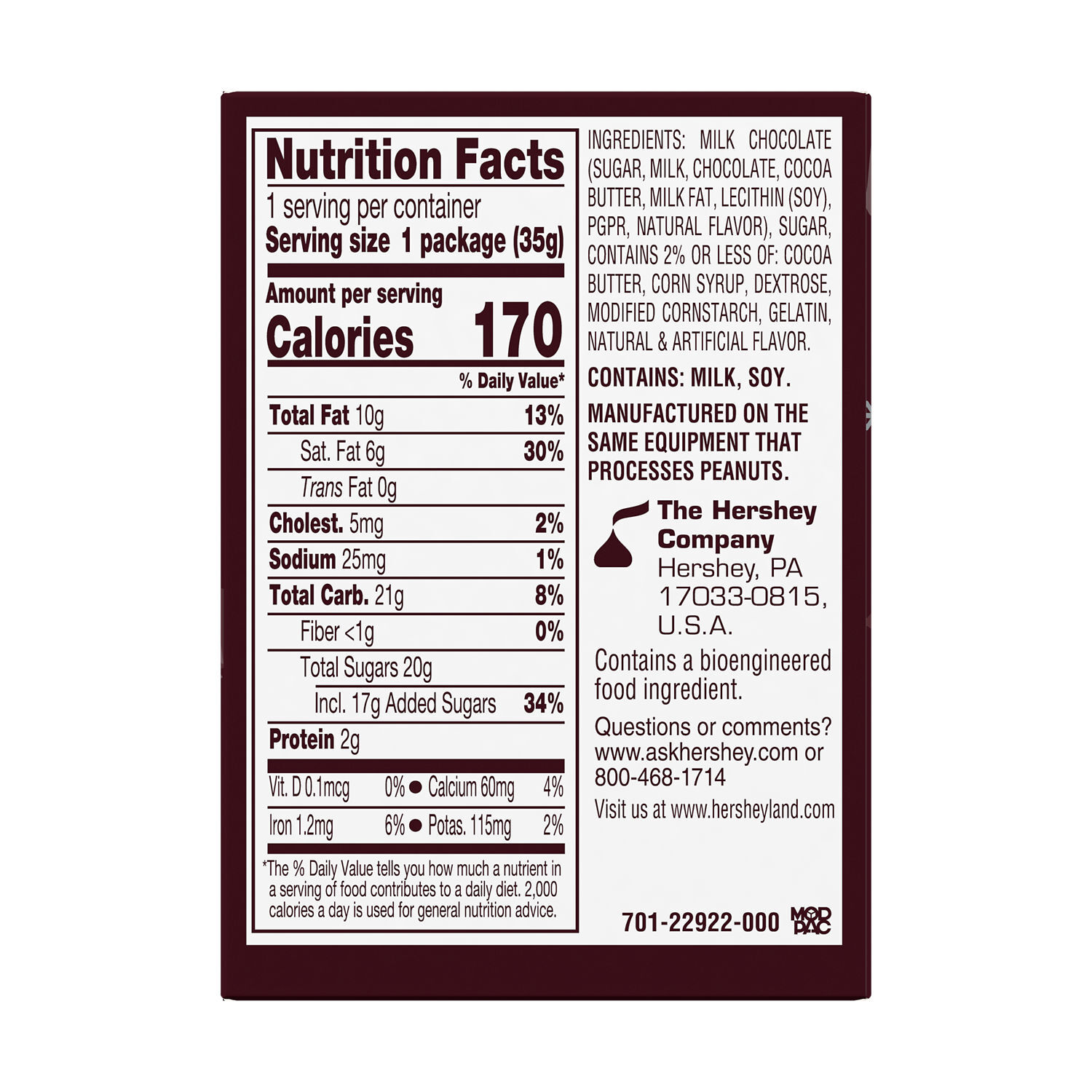HERSHEY'S Milk Chocolate Mini Marshmallows Hot Chocolate Bomb, Christmas Candy Gift Box, 1.45 oz $2.99