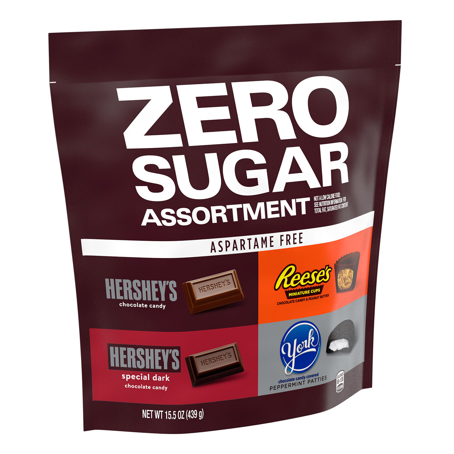 HERSHEY'S, REESE'S and YORK Zero Sugar Assorted Flavored Candy Variety Bag, 15.5 oz $15.99