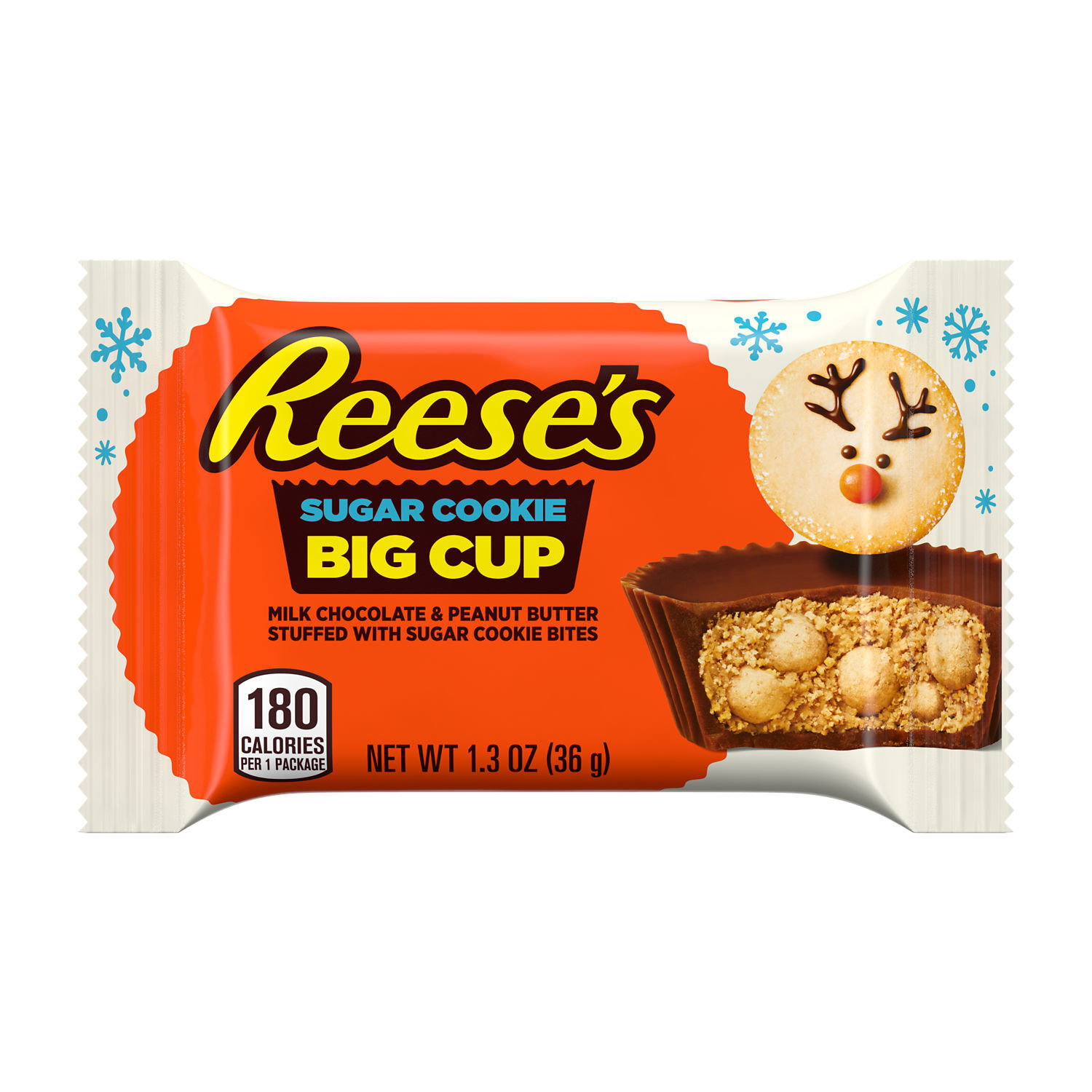 REESE'S Big Cup Sugar Cookie Milk Chocolate Peanut Butter Cups, Christmas Candy Packs, 1.3 oz (16 Count) $18.99 4 REESE'S Big Cup Sugar Cookie Milk Chocolate Peanut Butter Cups, Christmas Candy Packs, 1.3 oz (16 Count) $18.99