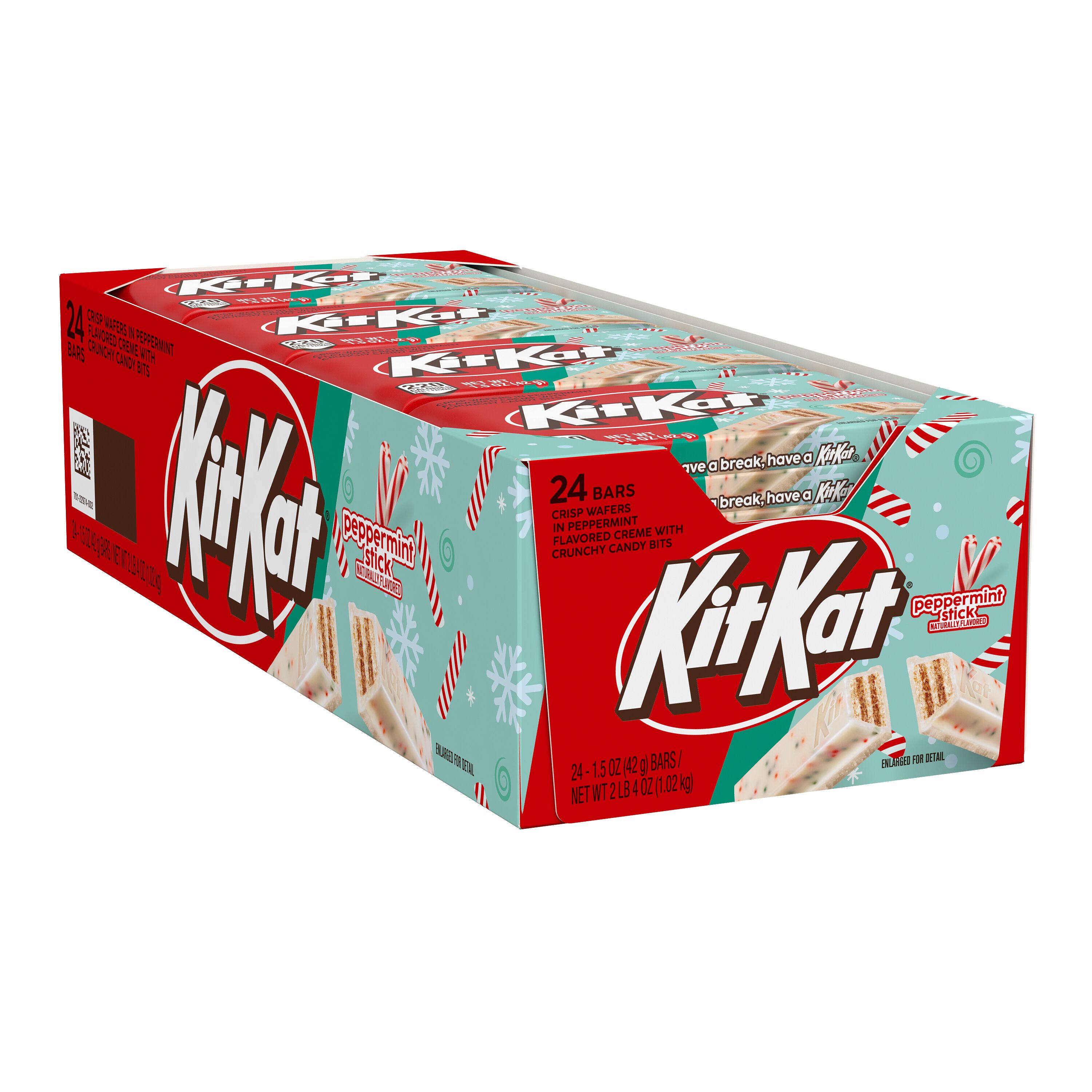KIT KAT® Peppermint Stick Flavored Wafers, Christmas Candy Bars, 1.5 oz (24 Count) $27.99