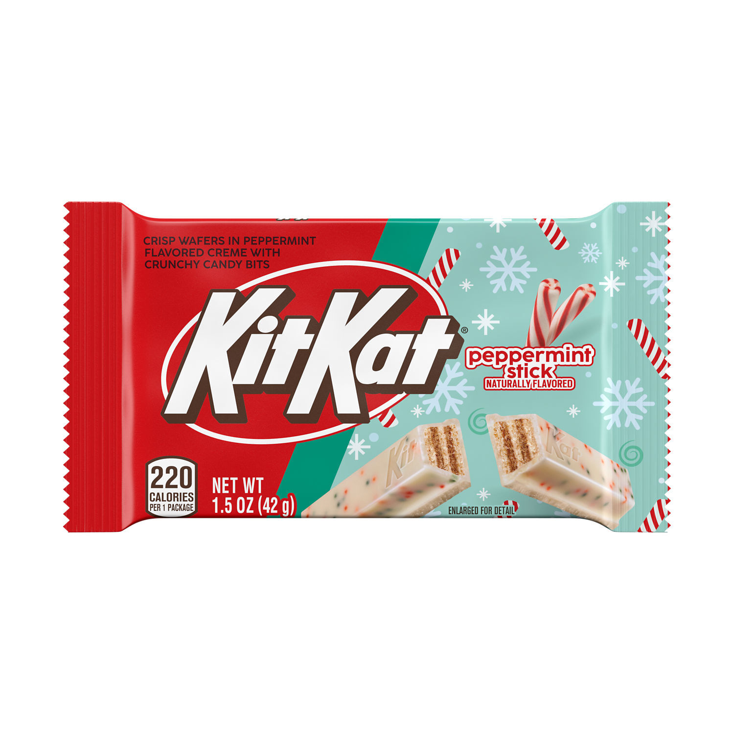 KIT KAT® Peppermint Stick Flavored Wafers, Christmas Candy Bars, 1.5 oz (24 Count) $27.99