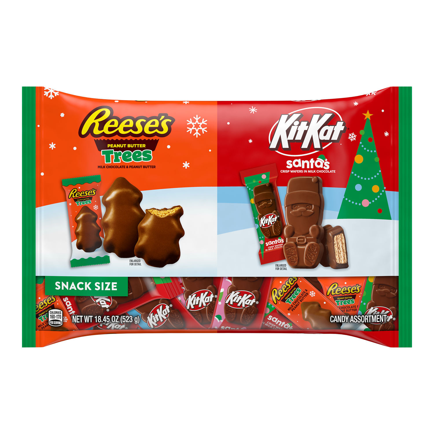 KIT KAT® and REESE'S Milk Chocolate Snack Size Assorted Christmas Candy Bag, 18.45 oz $12.99
