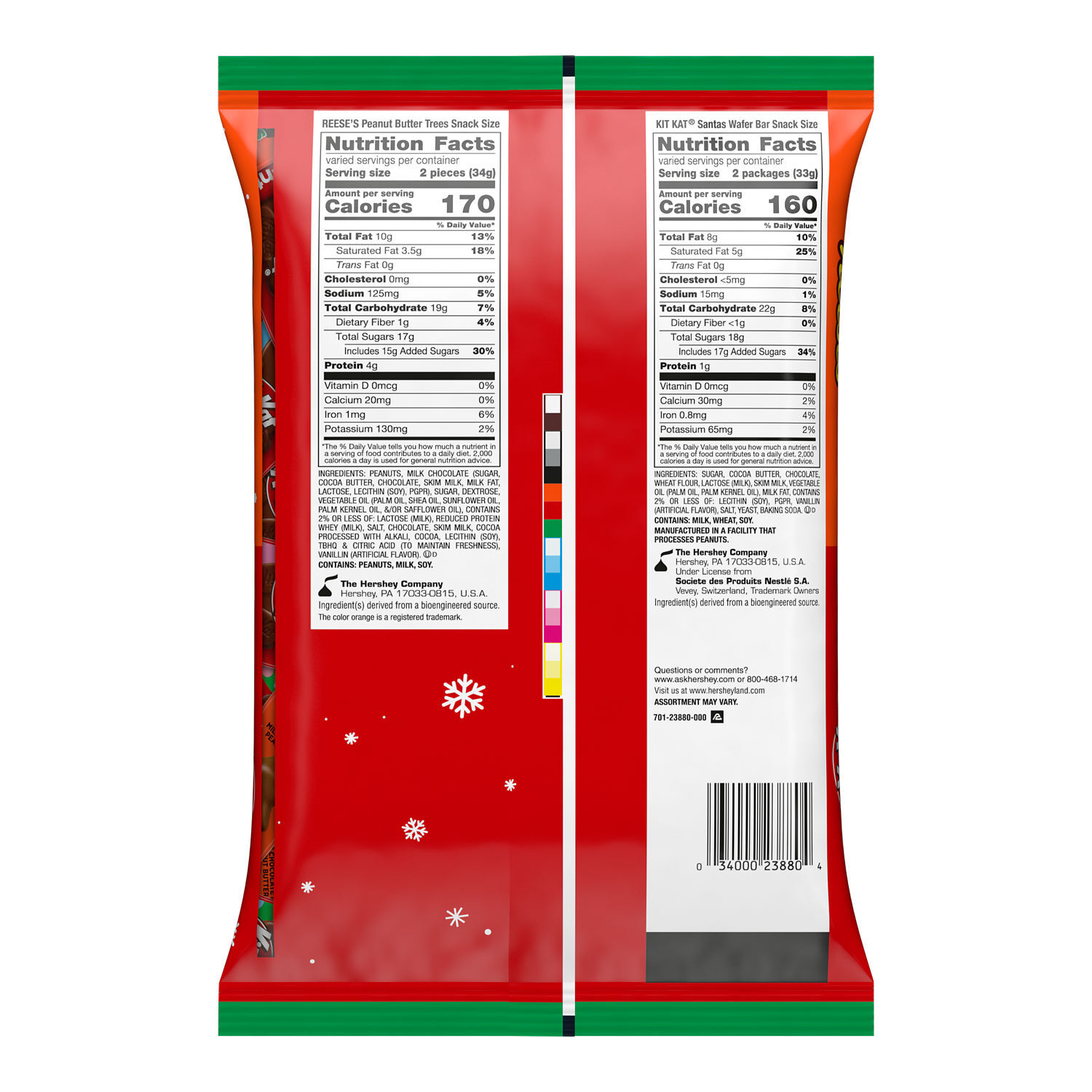 KIT KAT® and REESE'S Milk Chocolate Snack Size Assorted Christmas Candy Bag, 18.45 oz $12.99