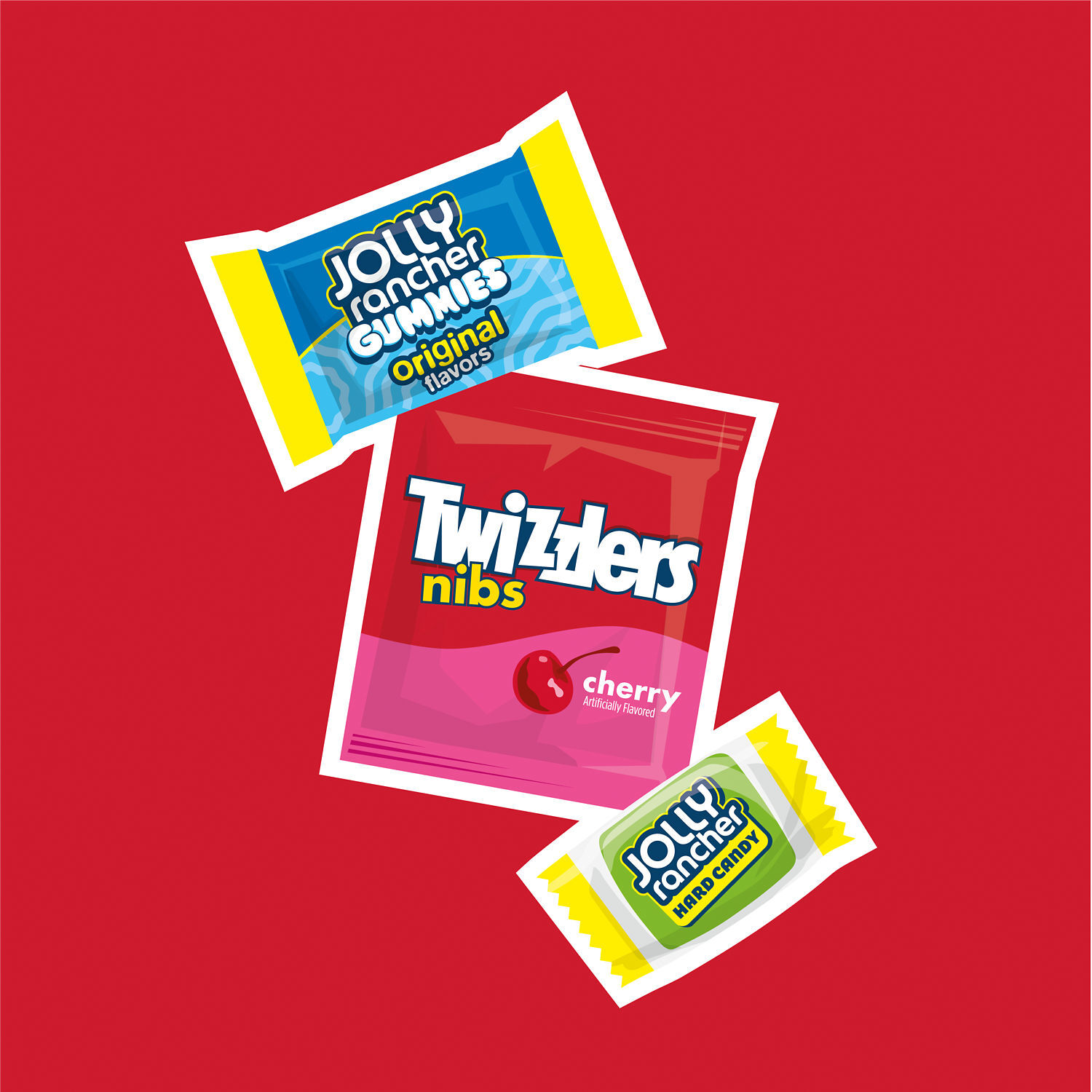 TWIZZLERS & JOLLY RANCHER FAVORITES with Cherry Nibs, Hard Candy and Gummies Party Bag 43.03 oz. $15.99