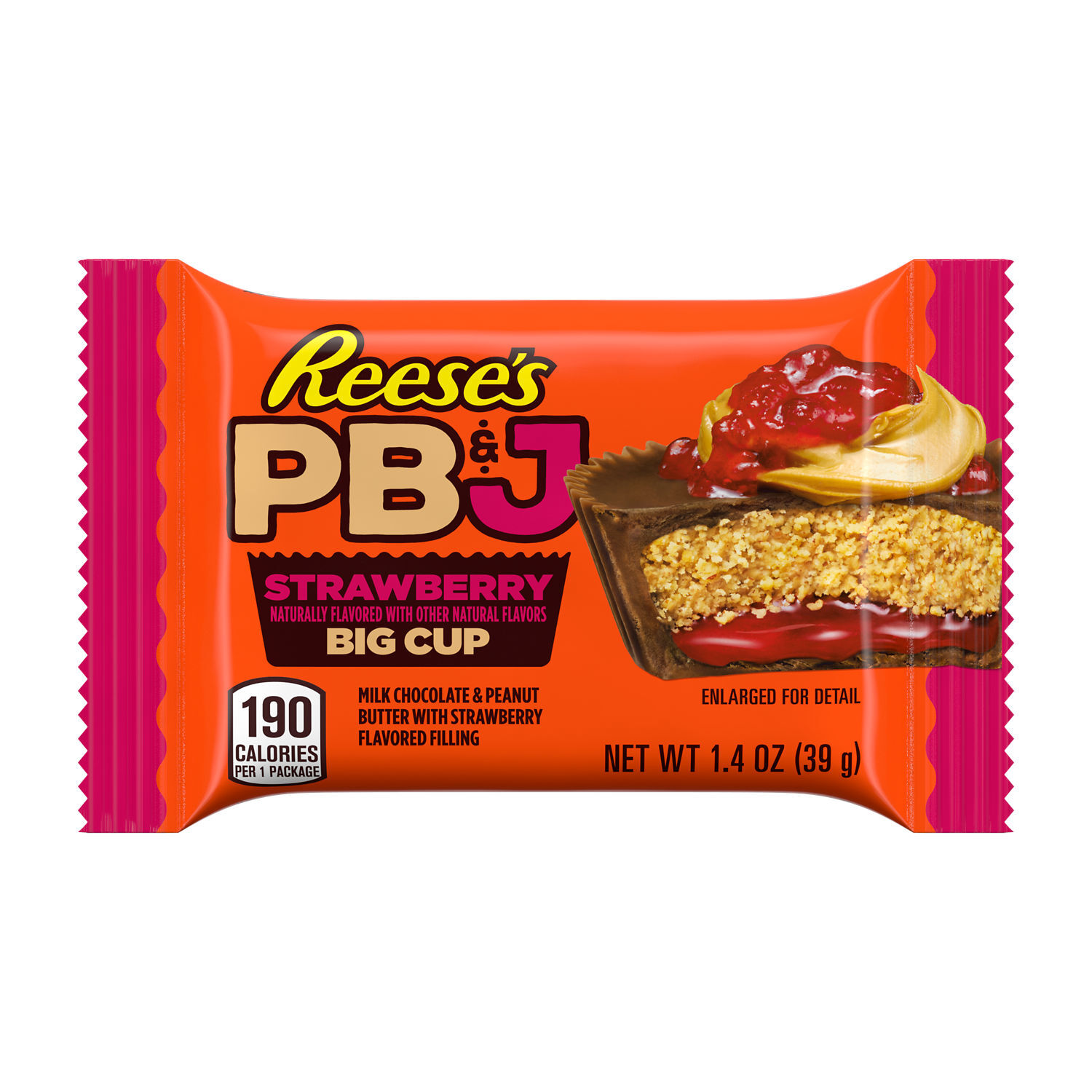 REESE'S Big Cup PB&J Strawberry Milk Chocolate Peanut Butter Cups Candy Packs, 1.4 oz (16 Count) $18.99 4 REESE'S Big Cup PB&J Strawberry Milk Chocolate Peanut Butter Cups Candy Packs, 1.4 oz (16 Count) $18.99
