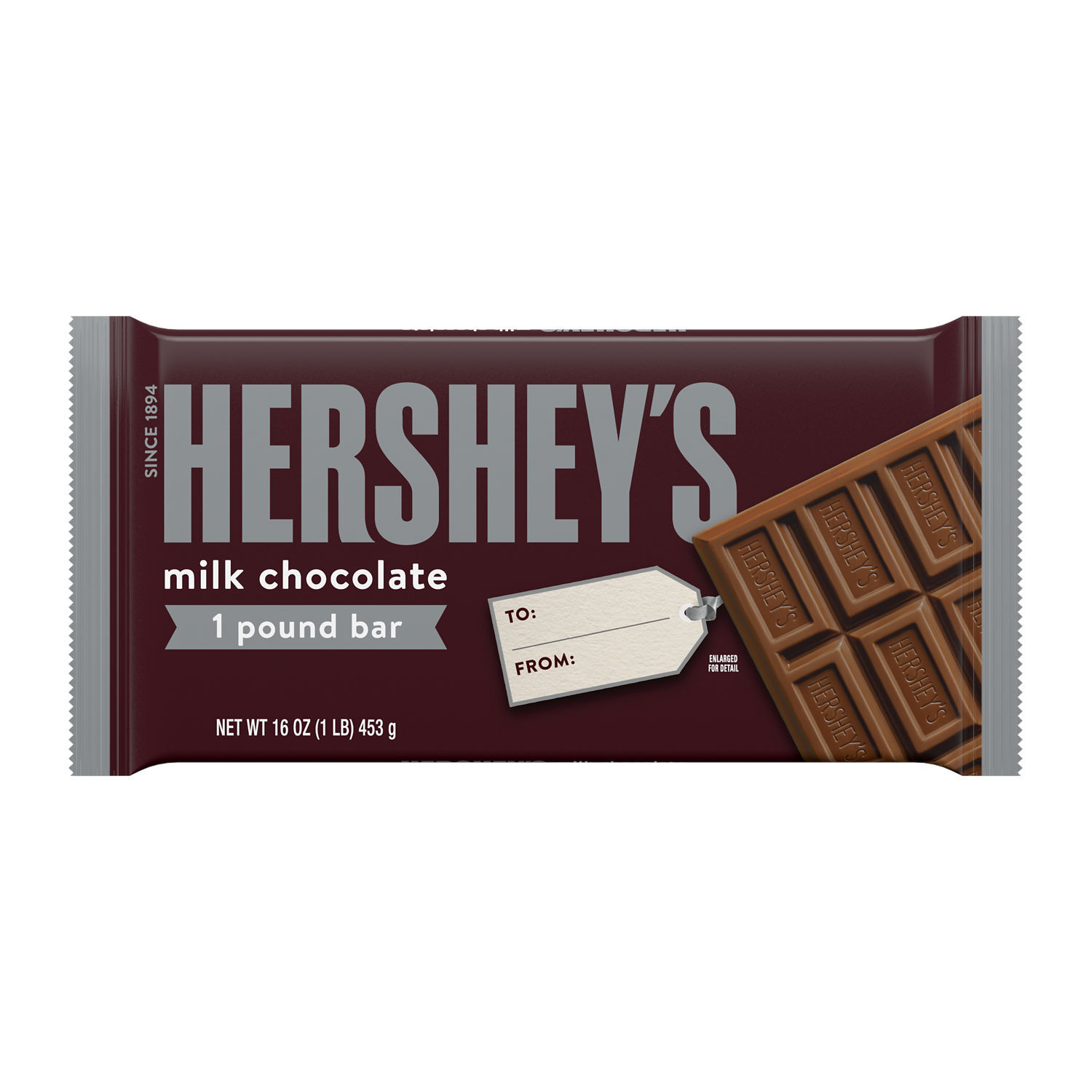 HERSHEY'S Milk Chocolate 1lb Gift Candy Bar $14.99