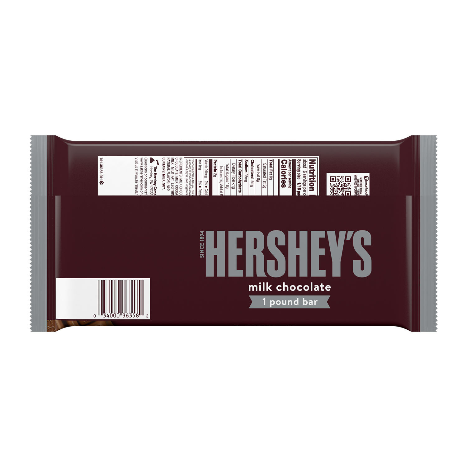 HERSHEY'S Milk Chocolate 1lb Gift Candy Bar $14.99