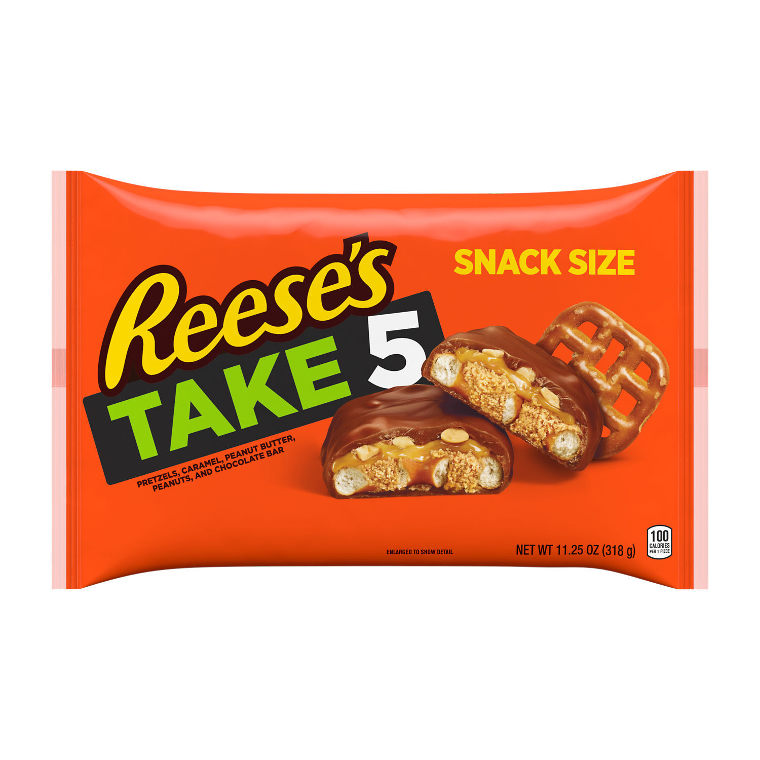 REESE'S TAKE 5 Pretzel, Peanut and Chocolate Snack Size, Candy Bag, 11.25 oz $5.99