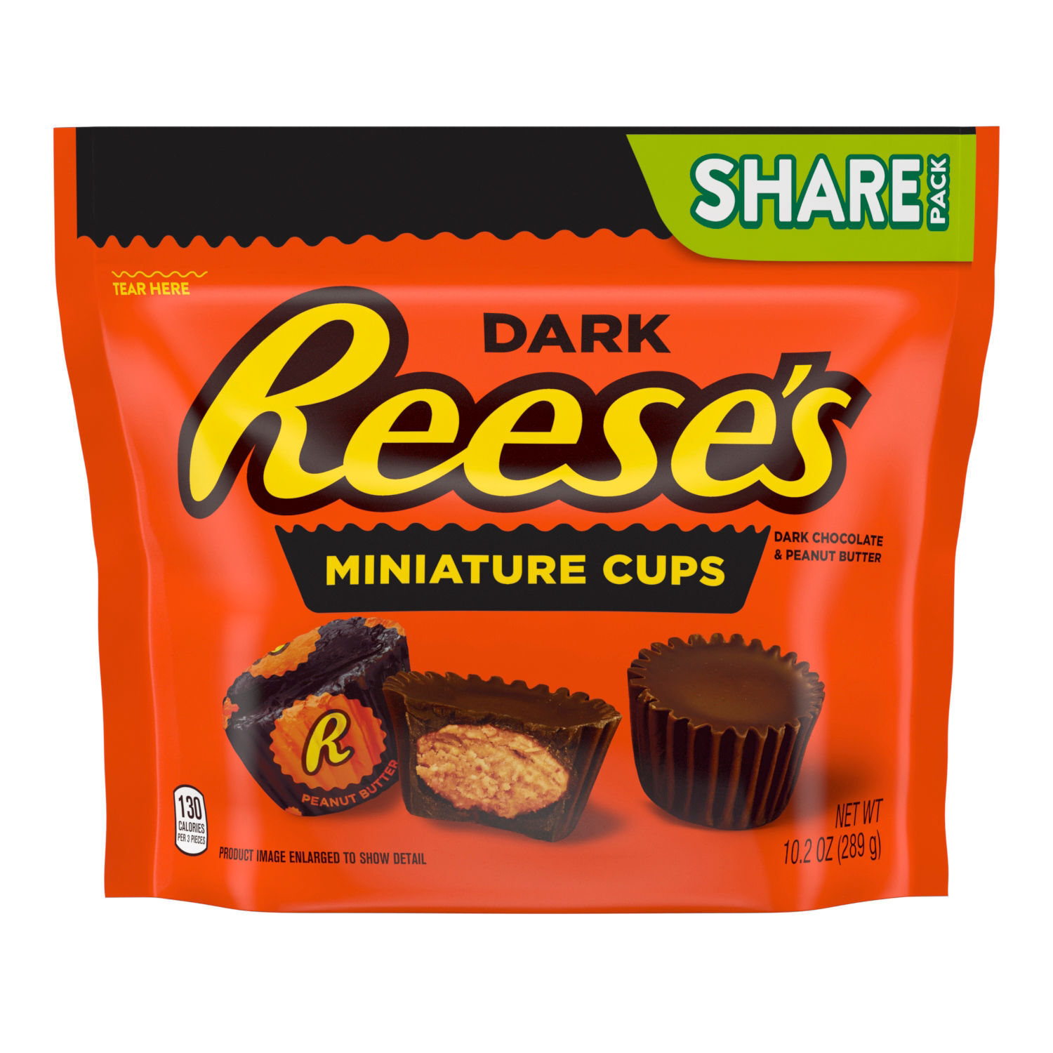 REESES Dark Chocolate Peanut Butter Miniature Cups 10.2 oz Candy Bag $5.99