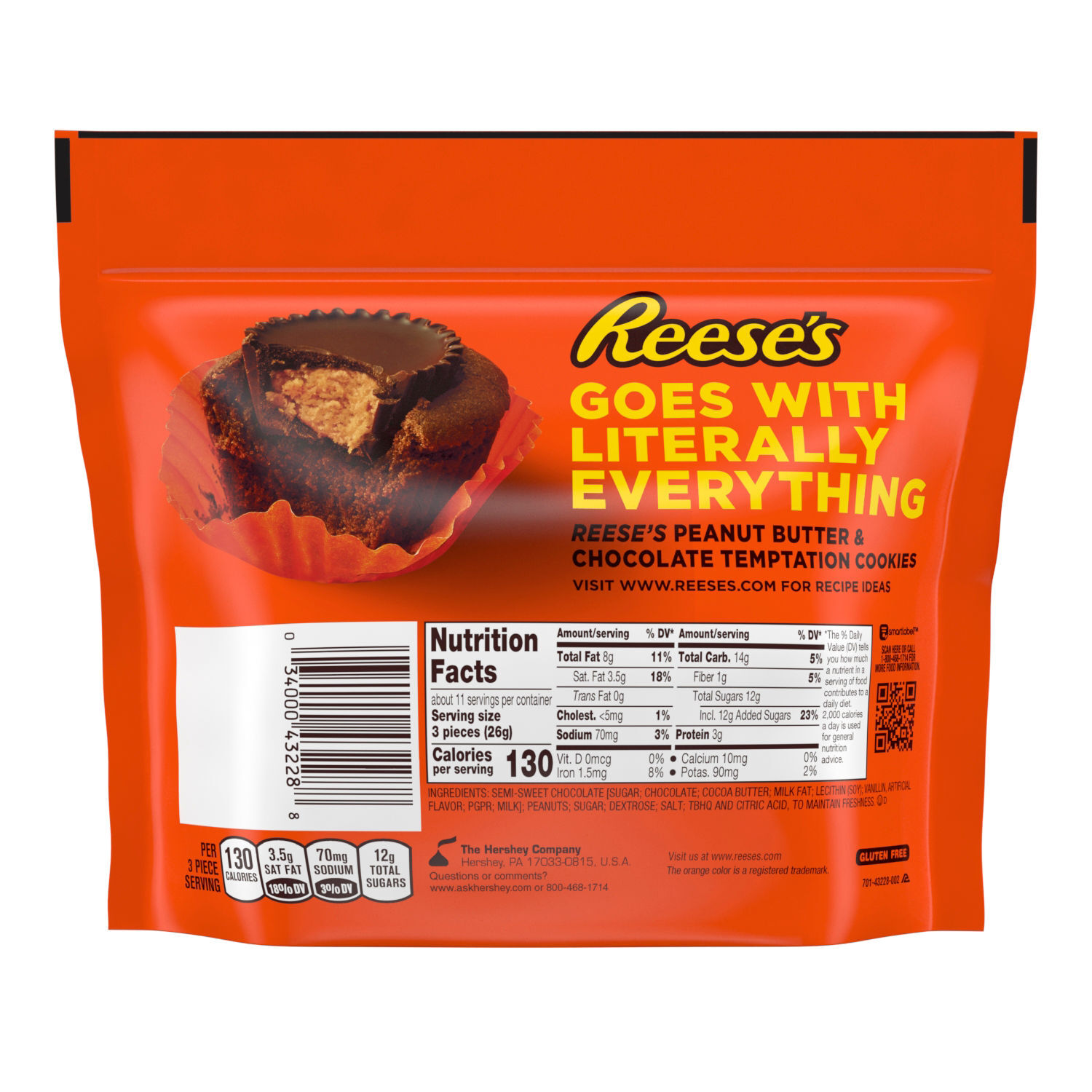 REESES Dark Chocolate Peanut Butter Miniature Cups 10.2 oz Candy Bag $5.99