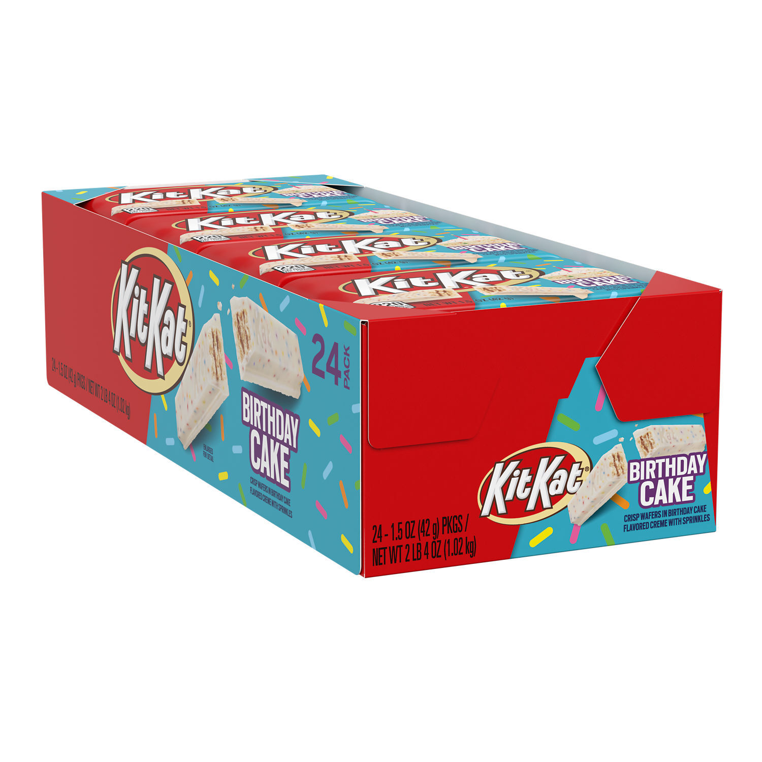 KIT KAT® Birthday Cake Flavored Wafer Candy Bars, 1.5 oz (24 Count) $27.99