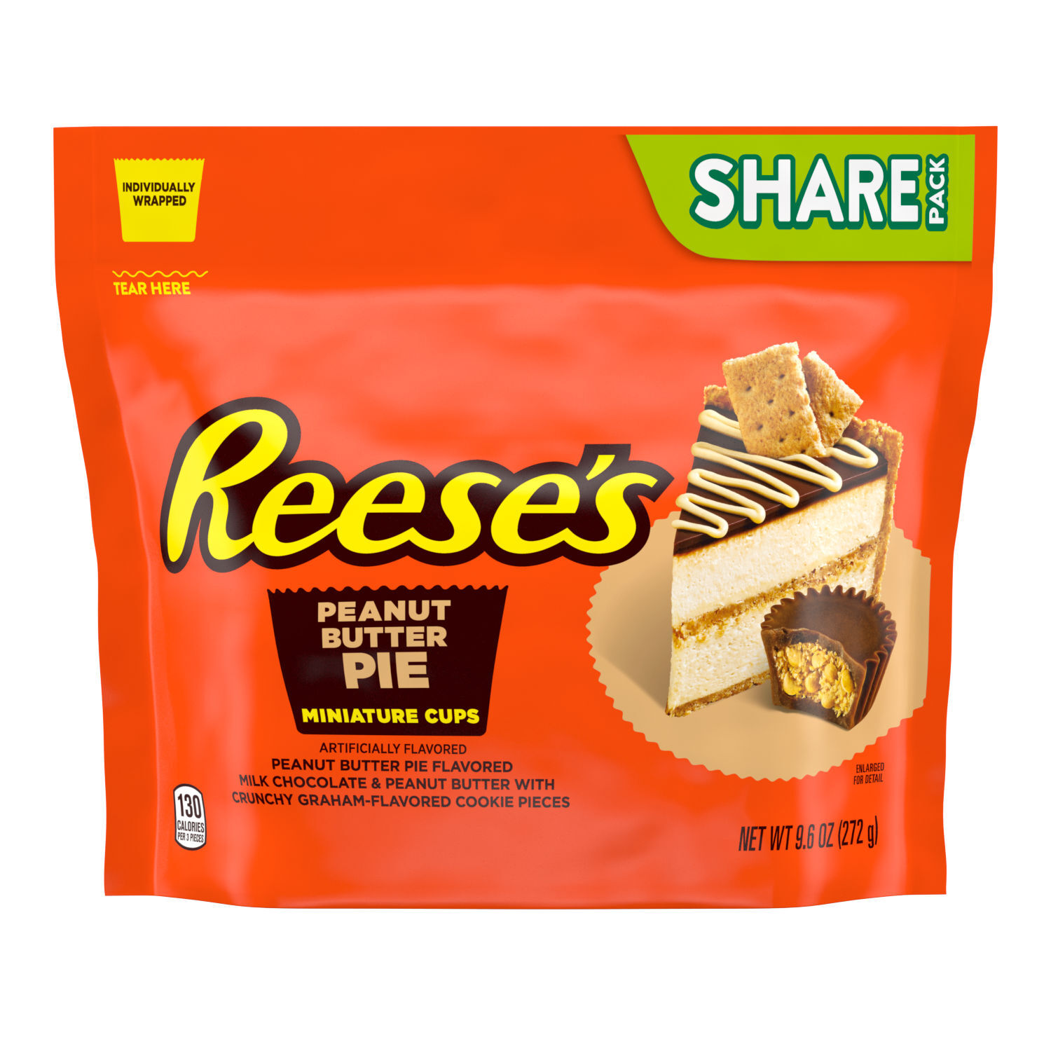 REESE'S Miniatures Peanut Butter Pie Flavored Peanut Butter Cups Candy Share Pack, 9.6 oz $5.99
