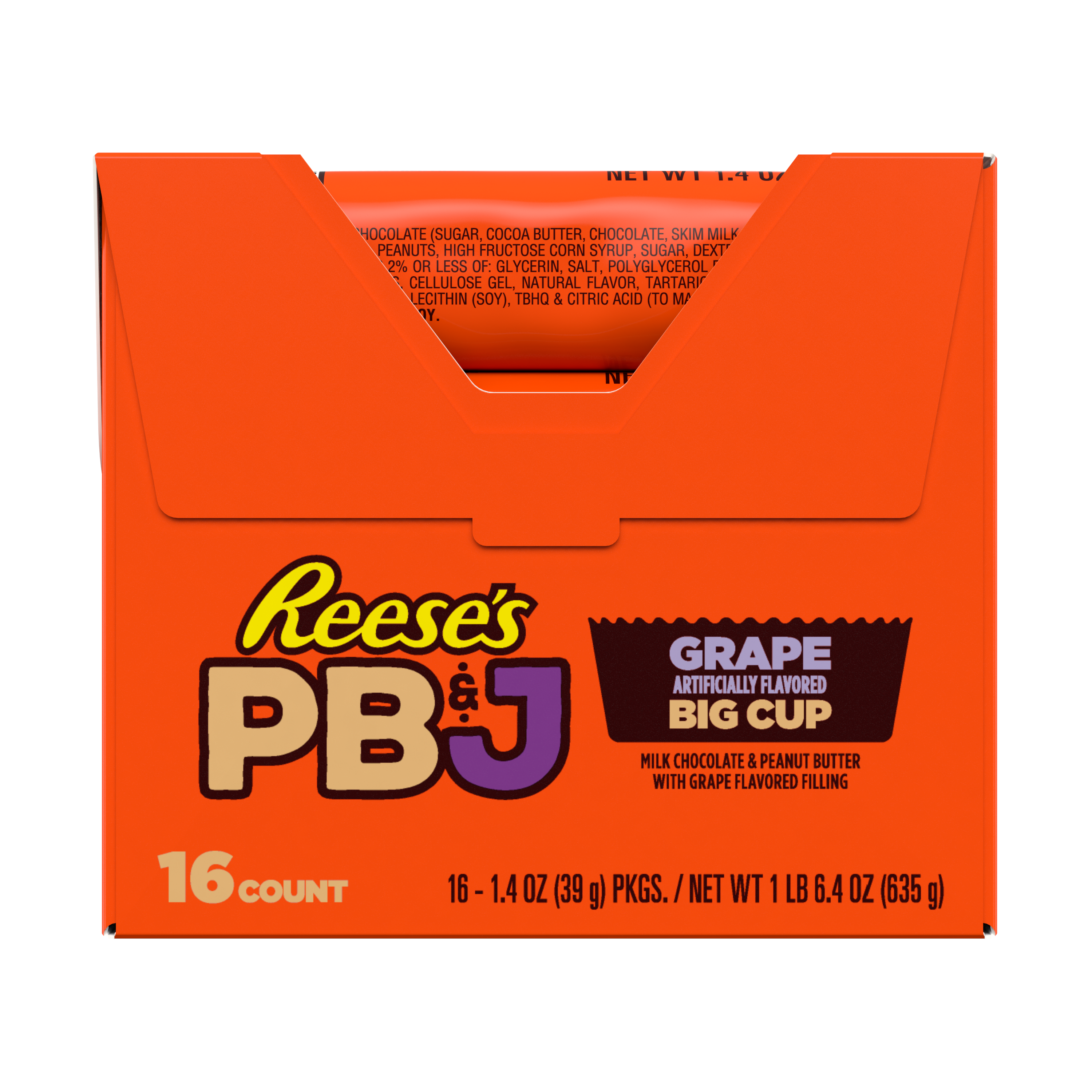 REESE'S Big Cup PB&J Grape Milk Chocolate Peanut Butter Cup Candy Pack, 1.4 oz (16 Count) $18.99
