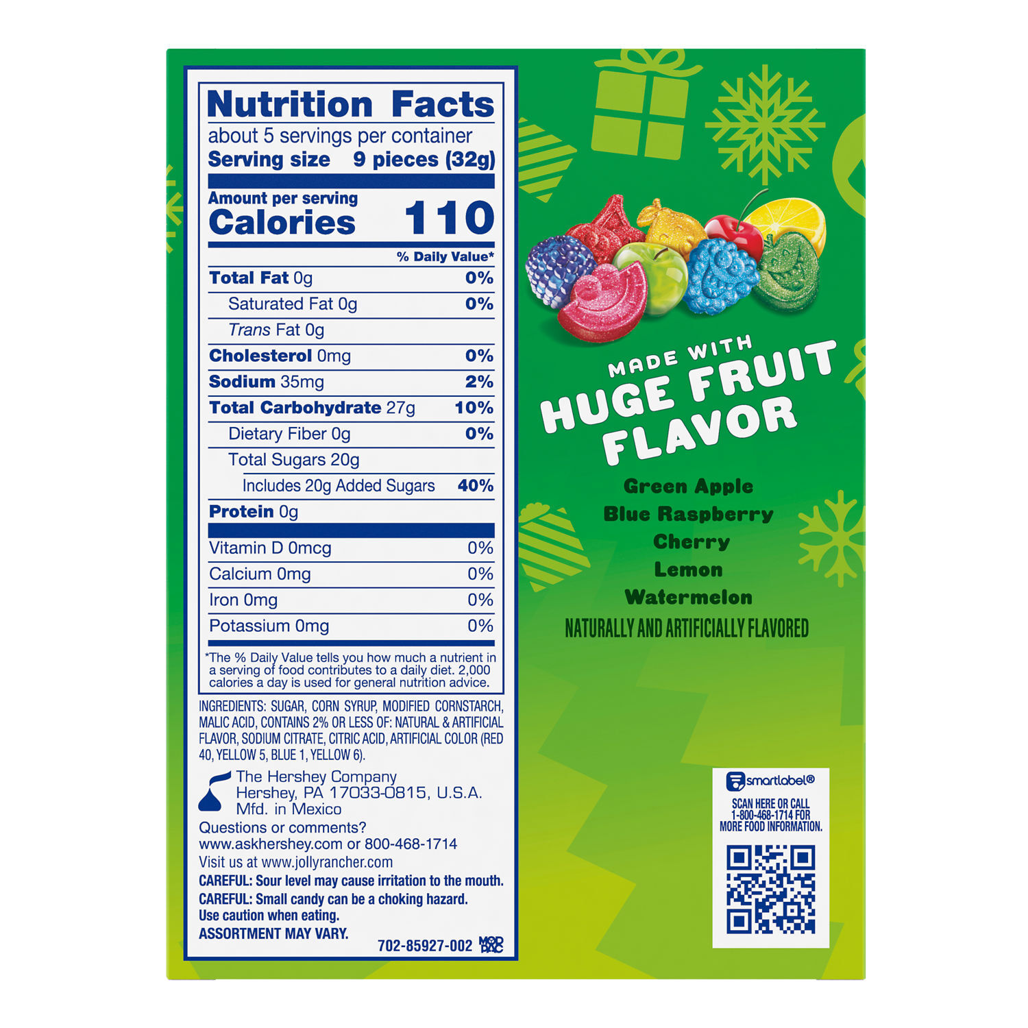 JOLLY RANCHER Original Fruit Flavored Sour Gummies, Christmas Candy Gift Box, 6 oz $3.99