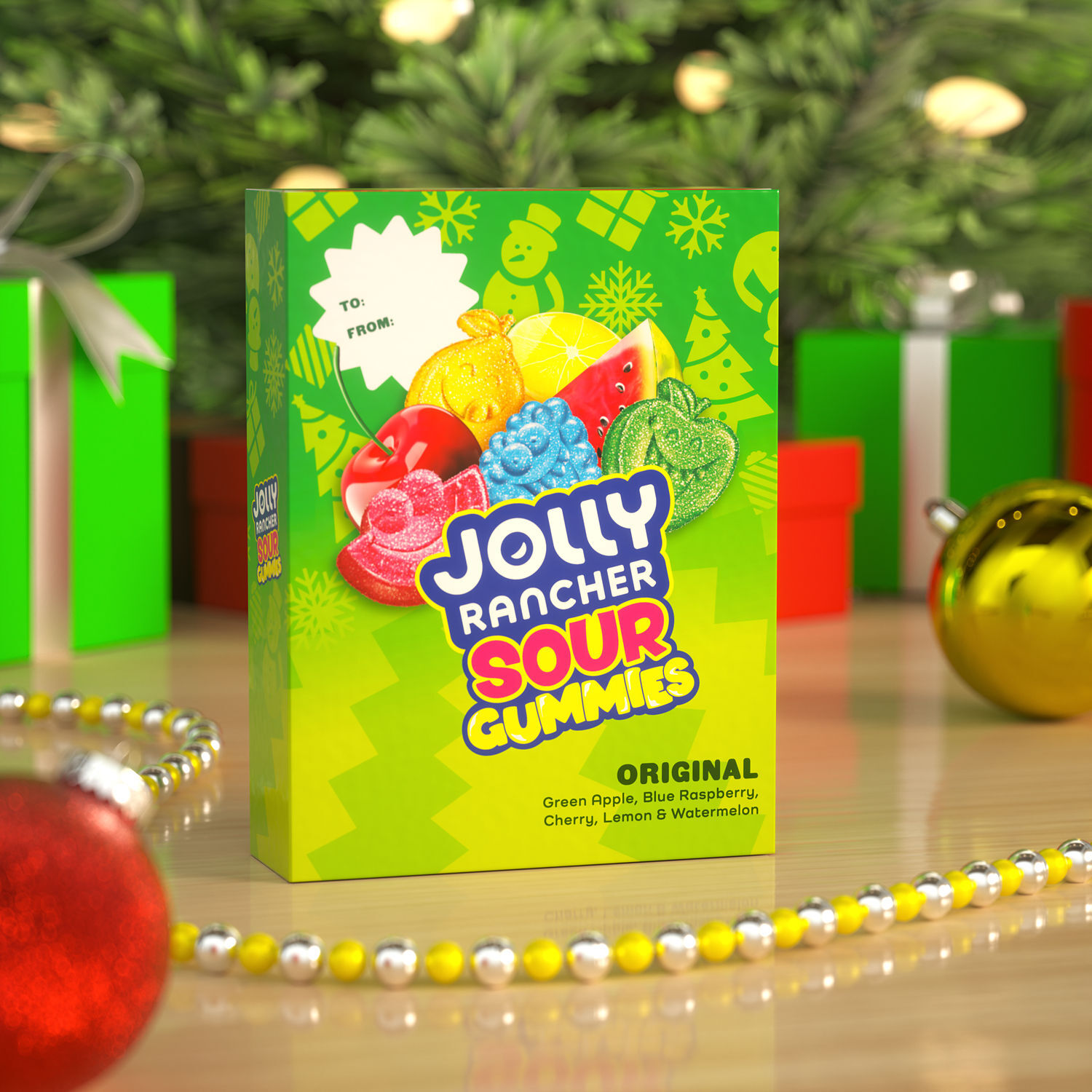 JOLLY RANCHER Original Fruit Flavored Sour Gummies, Christmas Candy Gift Box, 6 oz $3.99