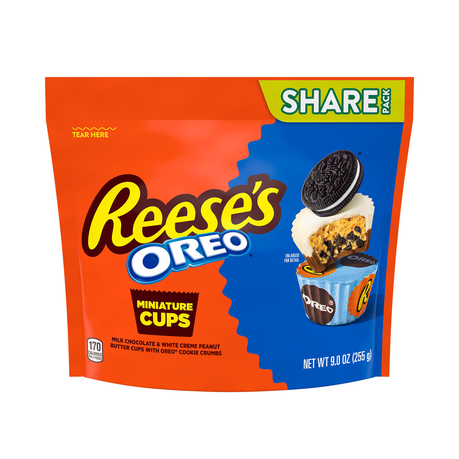 REESE'S OREO® Miniatures Milk Chocolate and White Creme Peanut Butter Cups Candy Share Pack, 9 oz $5.99
