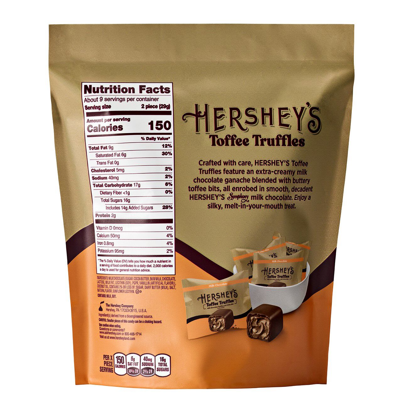HERSHEY’S Toffee Truffles Candy Bag, 9 oz $16.99