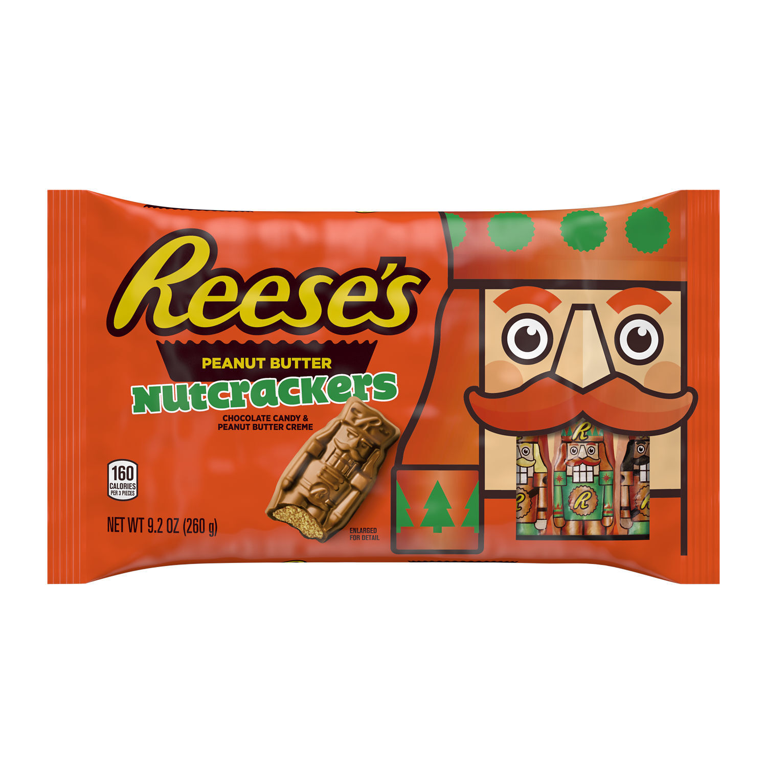 REESE'S Chocolate Peanut Butter Creme Nutcrackers, Christmas Candy Bag, 9.2 oz $5.99