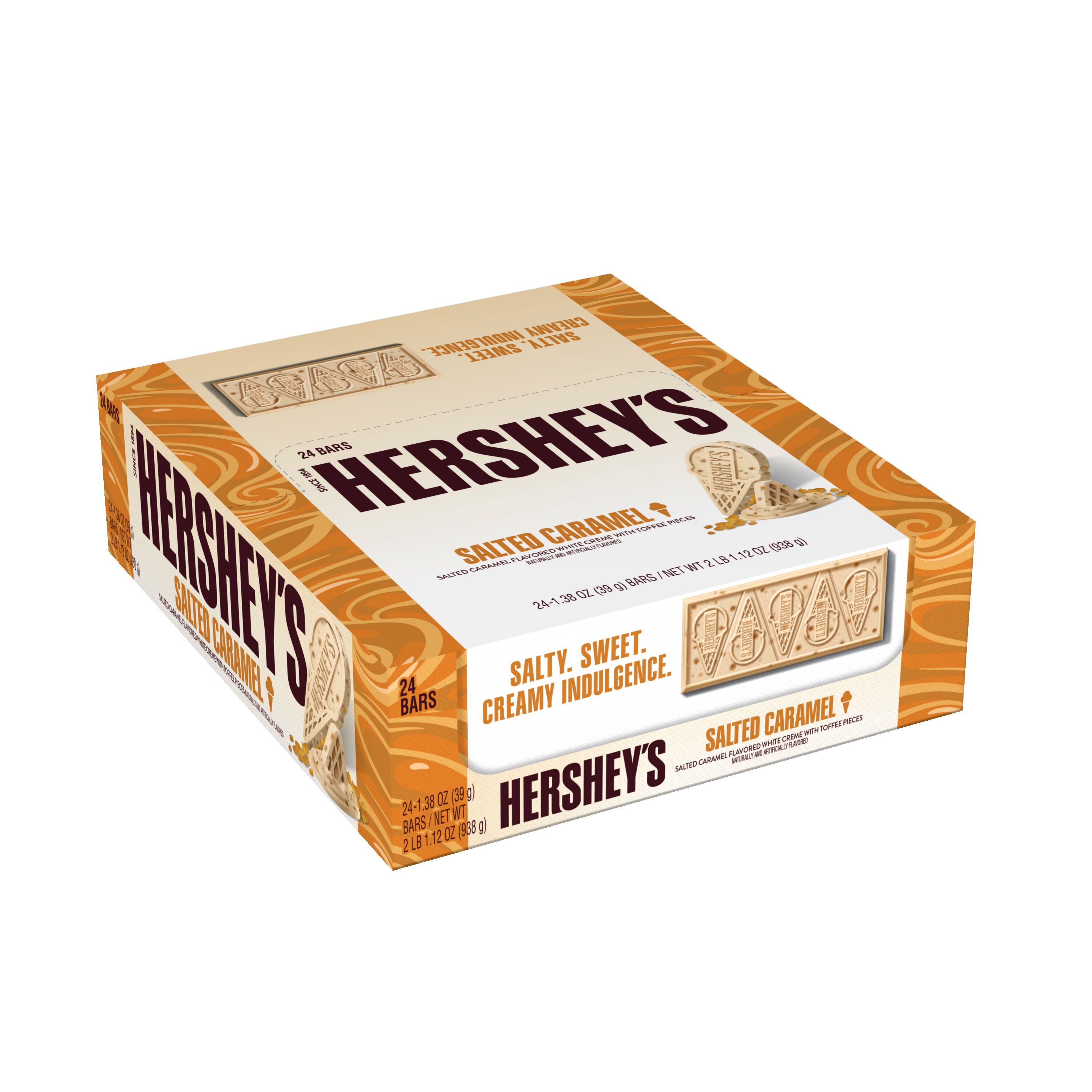 HERSHEY'S Salted Caramel Ice Cream Flavored Standard Size Candy Bar, 1.38oz (24 Count) $31.99