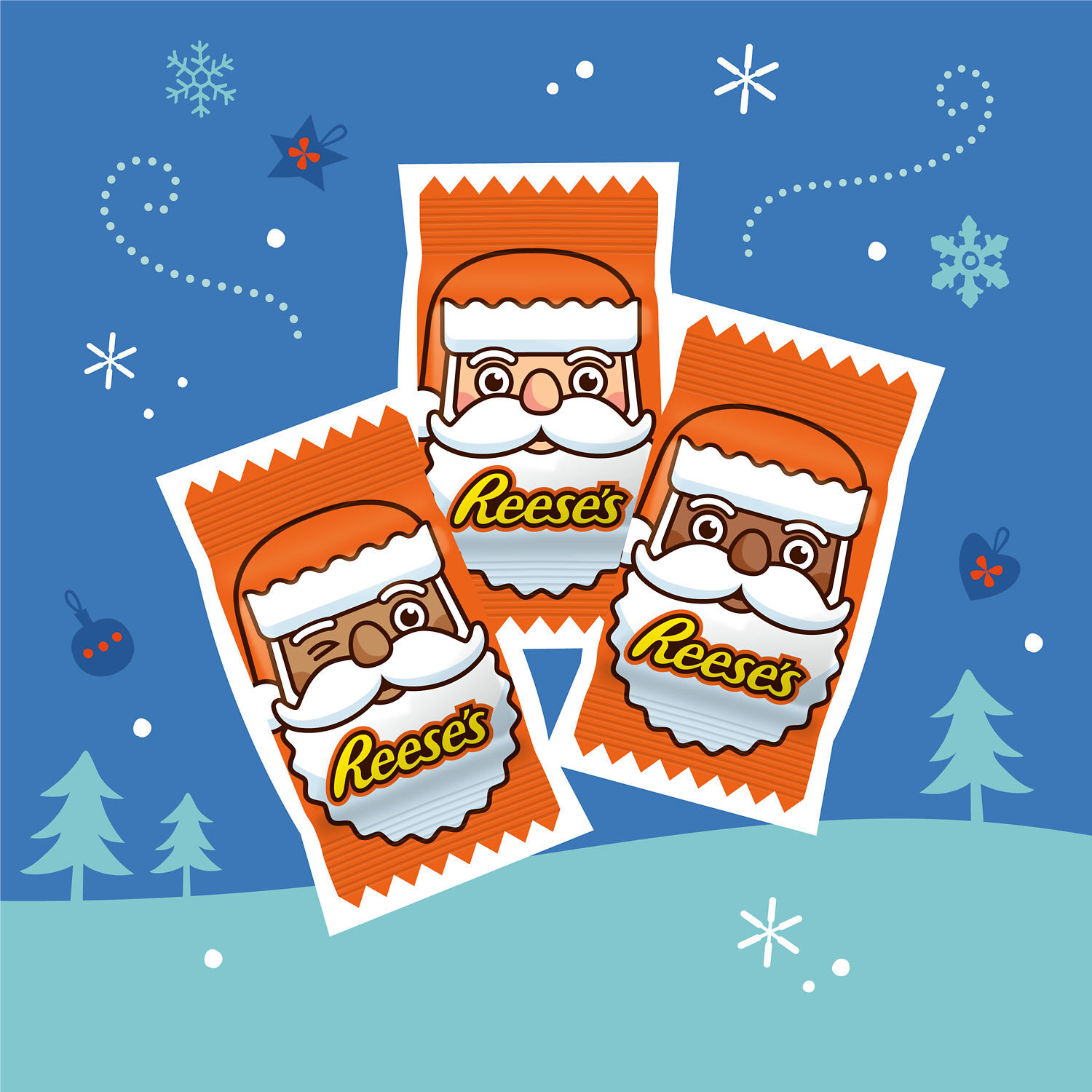 REESE'S Milk Chocolate Peanut Butter Creme Santas, Christmas Candy Bag, 9.1 oz $5.99