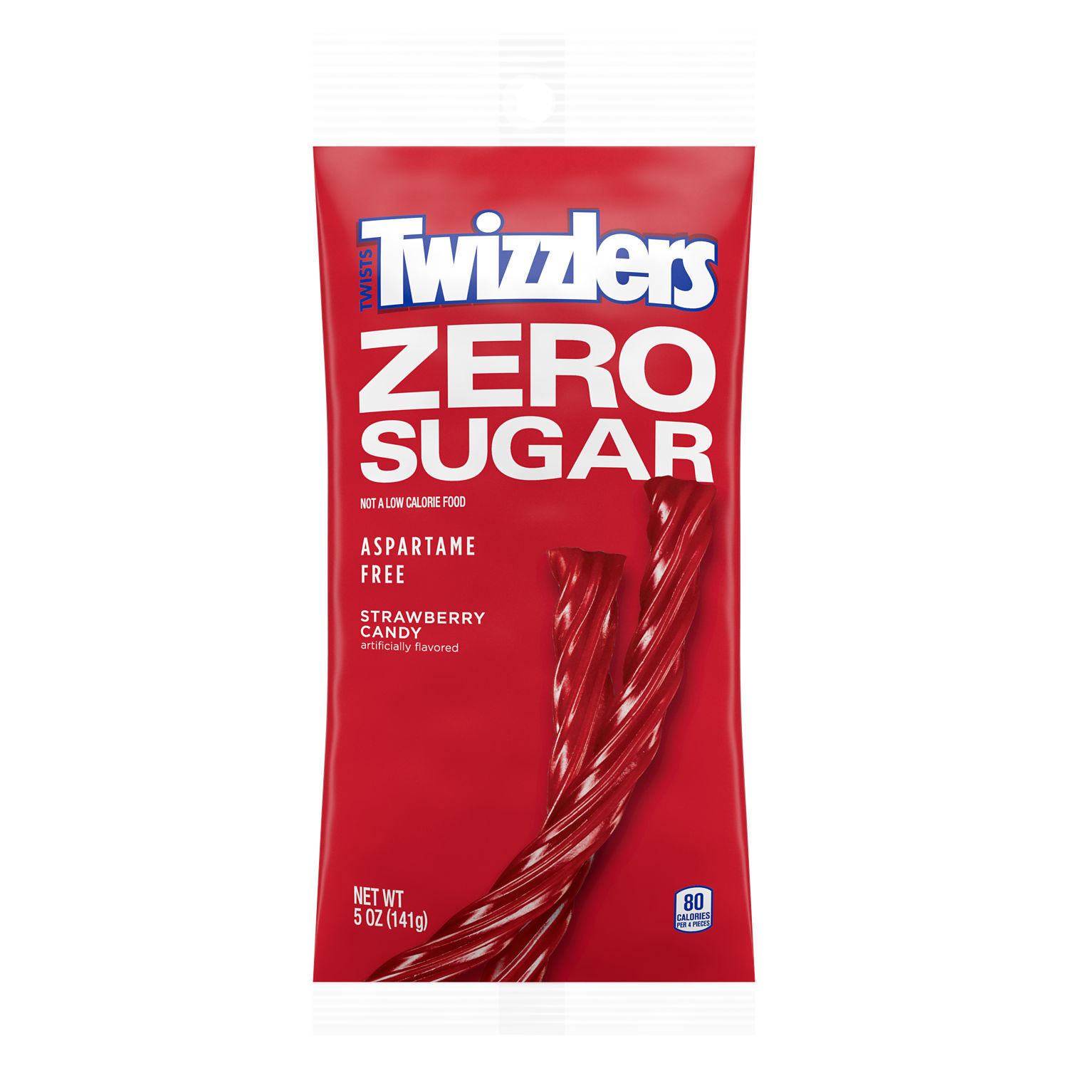 TWIZZLERS Zero Sugar Twists Strawberry Flavored Licorice Style Candy Bag, 5 oz $3.49