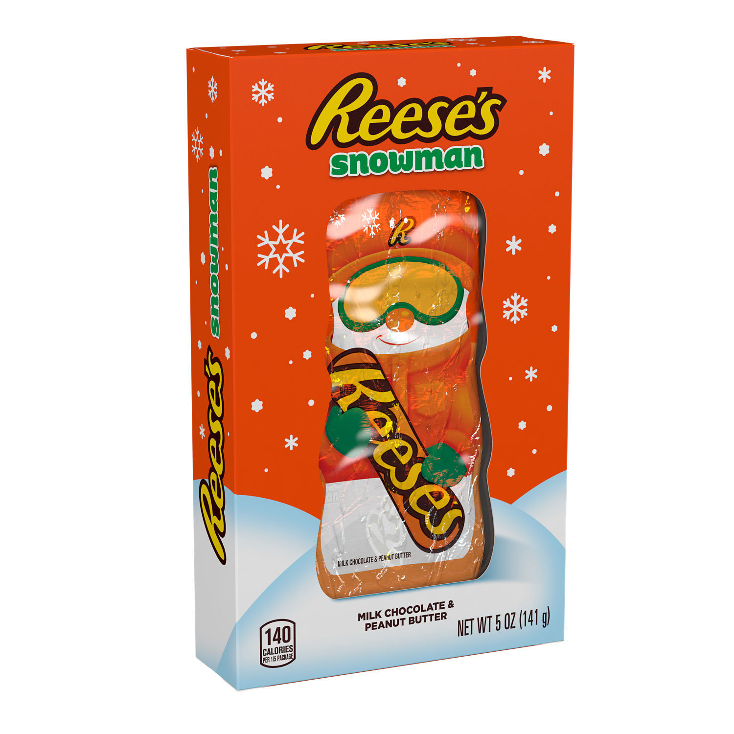REESE'S Milk Chocolate Peanut Butter Snowman, Christmas Candy Box, 5 oz $5.99