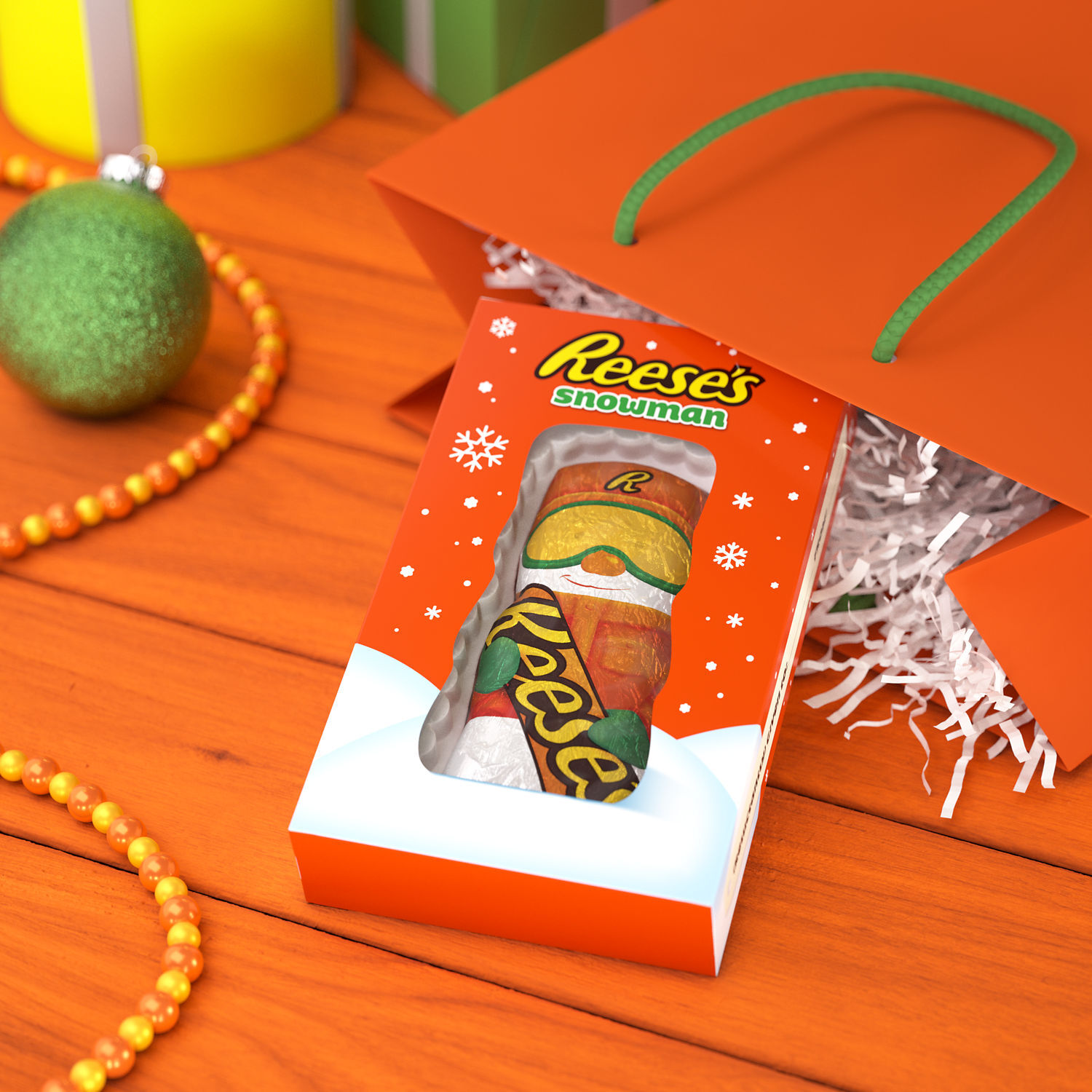REESE'S Milk Chocolate Peanut Butter Snowman, Christmas Candy Box, 5 oz $5.99