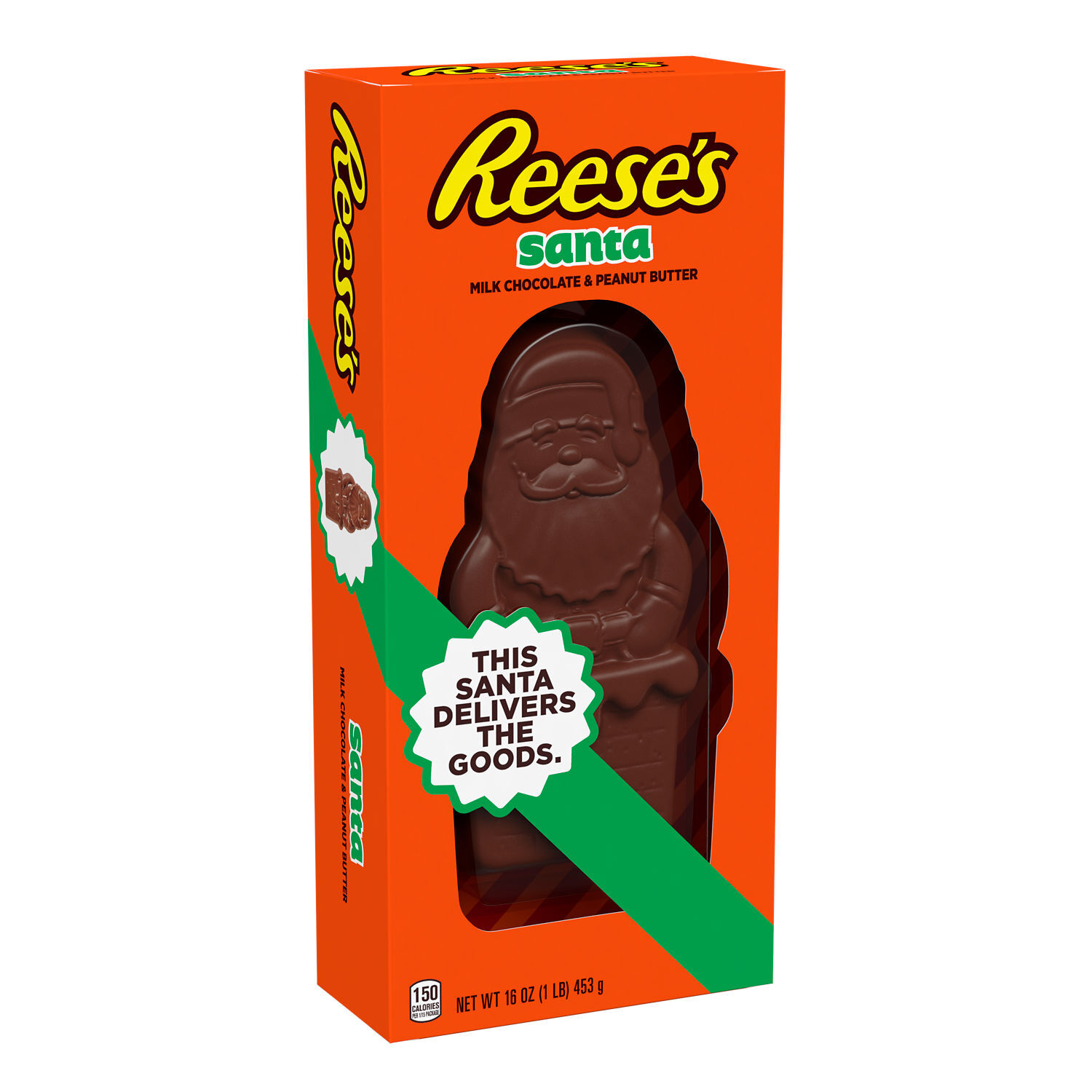 REESE'S Milk Chocolate Peanut Butter Santa, Christmas Candy Box, 16 oz $14.99