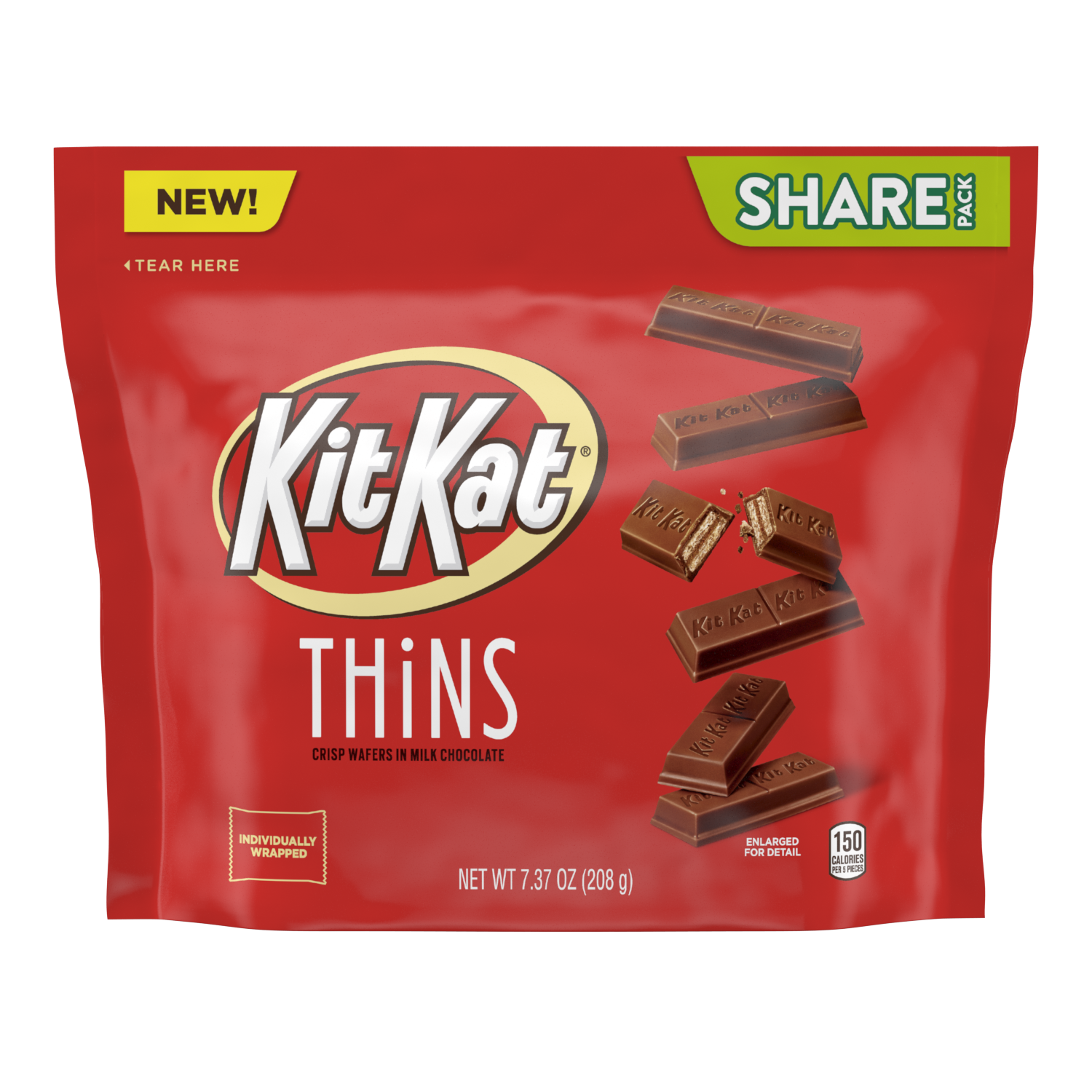 KIT KAT THiNS Milk Chocolate Candy Candy Bars 7.37oz Candy Bag $5.99