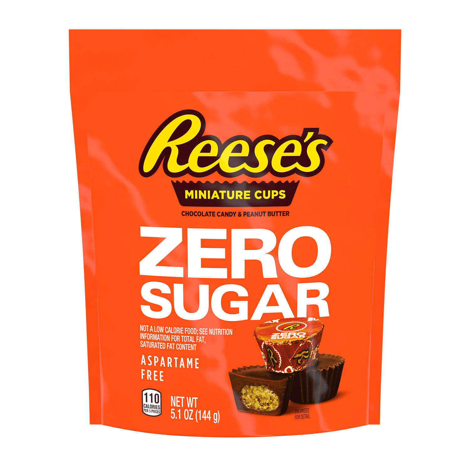 REESE'S Zero Sugar Miniatures Chocolate Peanut Butter Cups Candy Bag, 5.1 oz $6.99