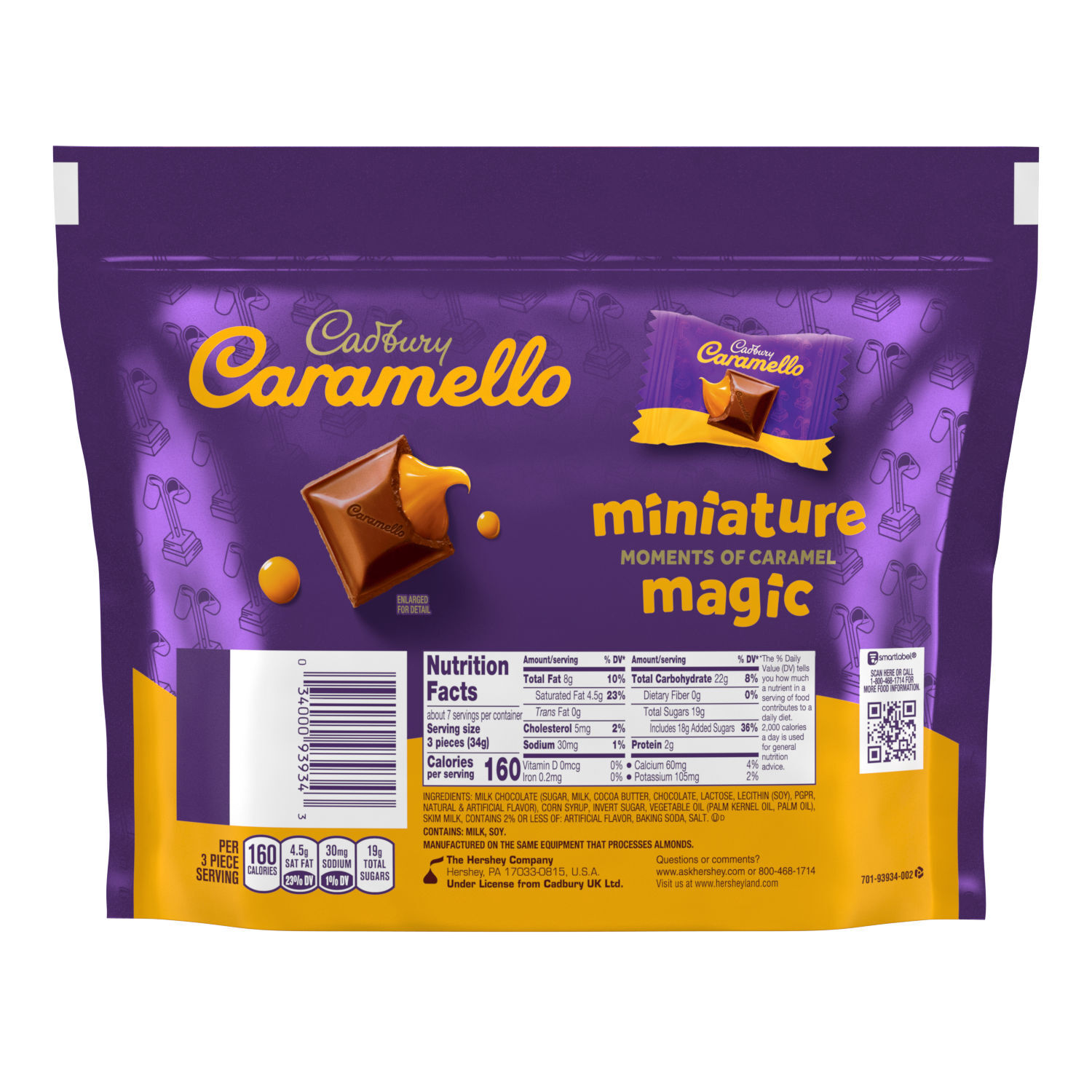 CARAMELLO Milk Chocolate and Creamy Caramel Miniatures 8oz Candy Bag $5.99