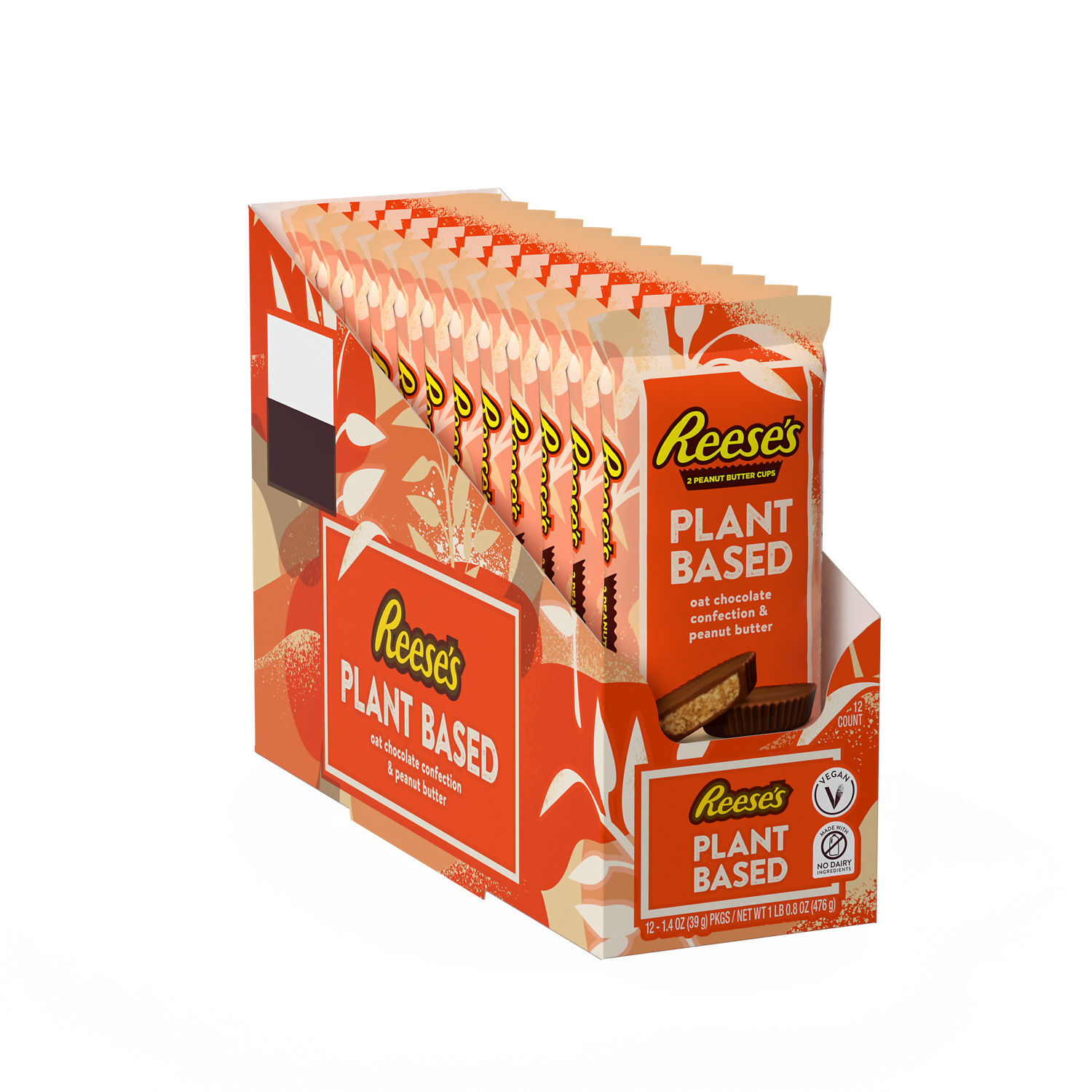 REESE'S Plant Based Oat Milk Chocolate Peanut Butter Cups, 1.4 oz (12 Count) $19.99