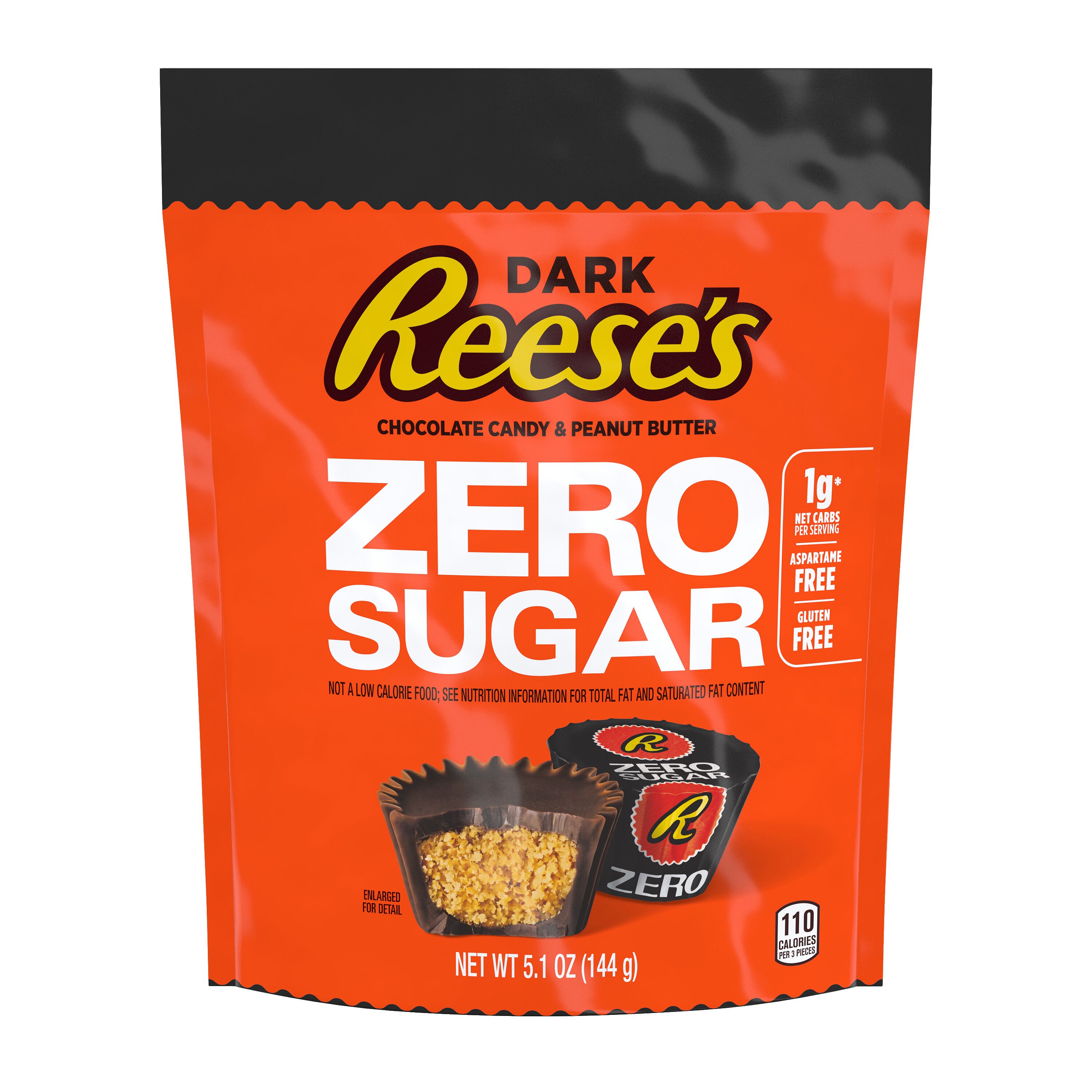REESE'S Zero Sugar Miniatures Dark Chocolate Peanut Butter Cups Candy Bag, 5.1 oz $6.99