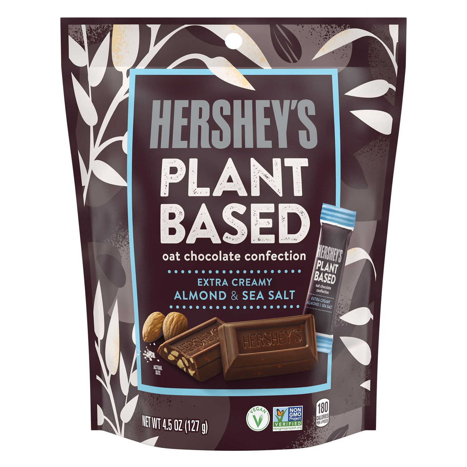 HERSHEY'S Plant Based Extra Creamy with Almond and Sea Salt Candy Bag, 4.5 oz $6.99