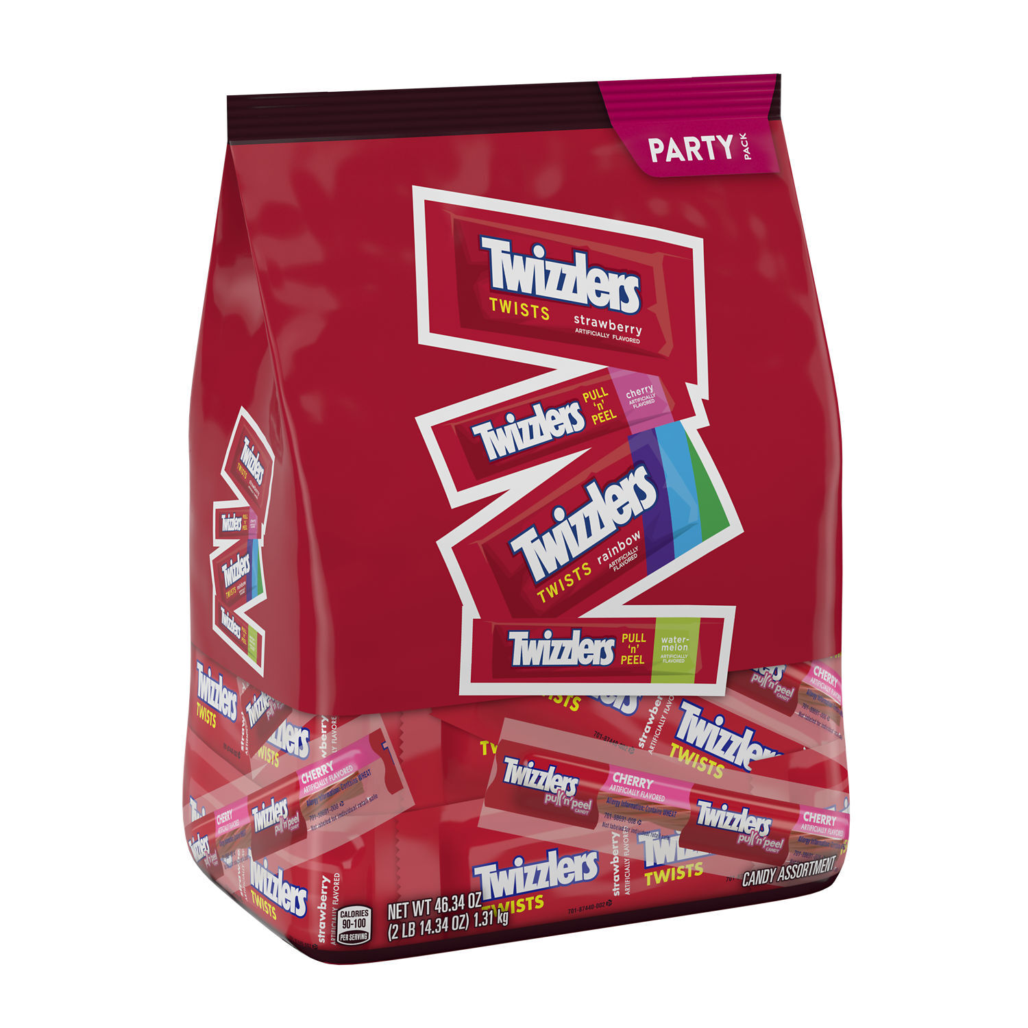 TWIZZLERS Assorted Flavored Licorice Style Candy Bulk Party Pack, 46.34 oz $15.99