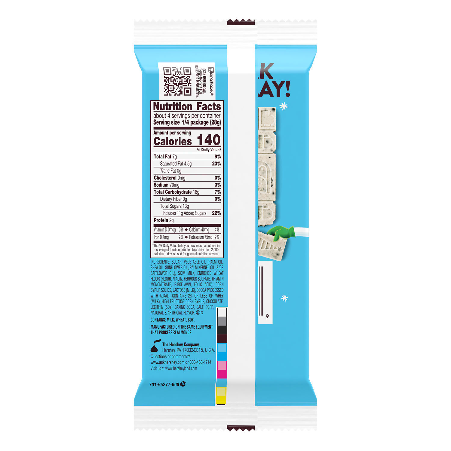 HERSHEY'S Build-A-Snowman Cookies 'n' Creme, Christmas Candy Bar, 4 oz $2.99