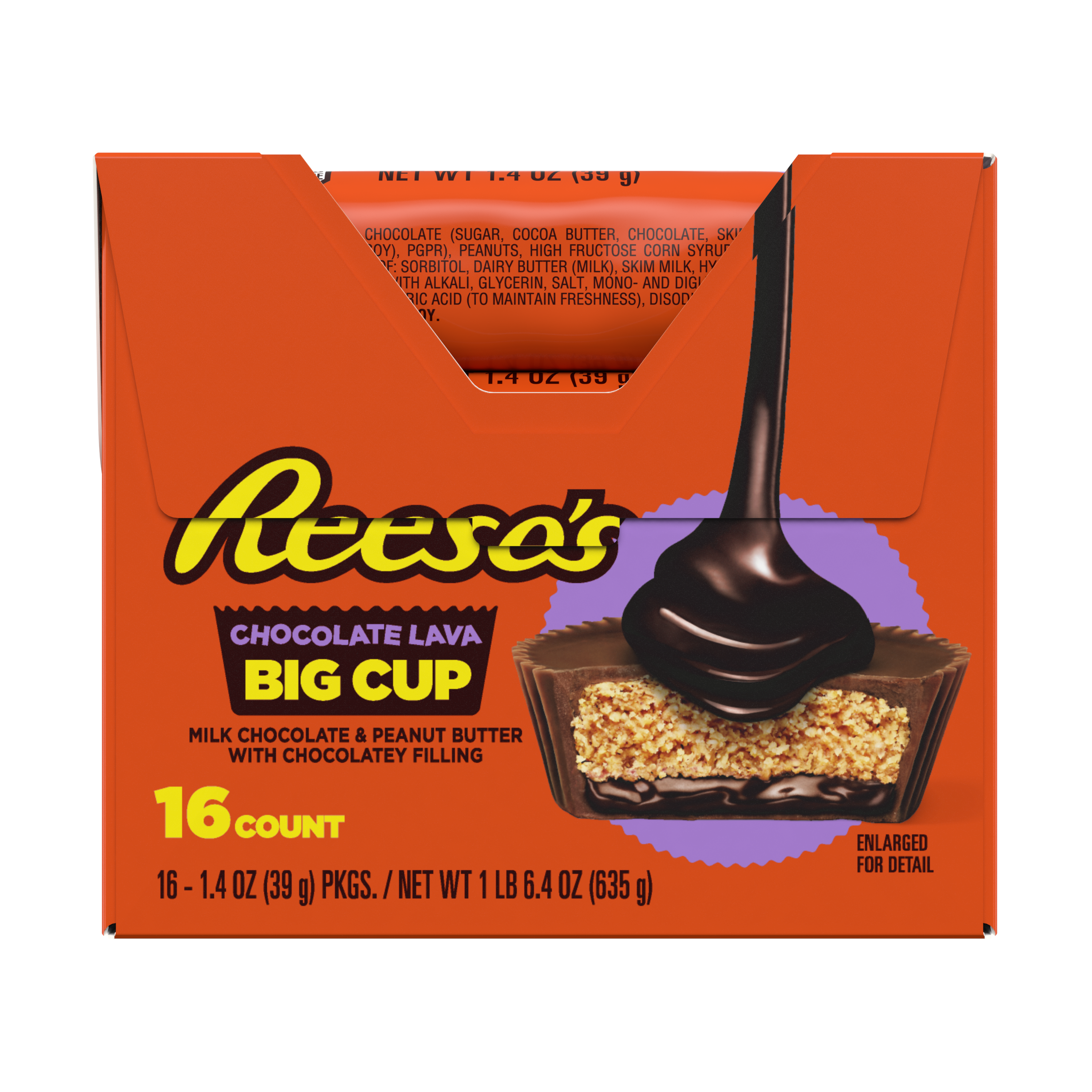 REESE'S BIG CUP Milk Chocolate Peanut Butter Cups with Chocolate Lava, 1.4 oz (16 Count) $18.99