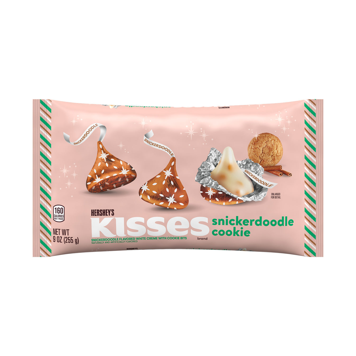 HERSHEY'S KISSES Snickerdoodle Cookie Flavored Christmas Candy Bag, 9 oz $5.99