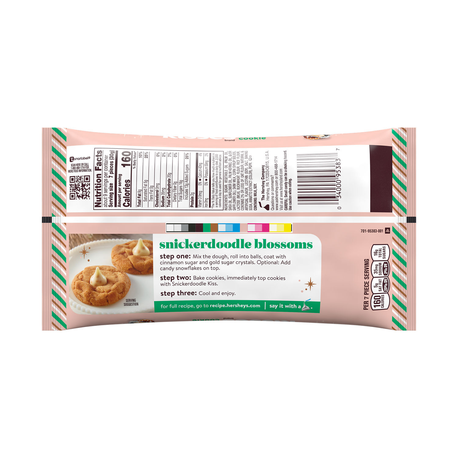 HERSHEY'S KISSES Snickerdoodle Cookie Flavored Christmas Candy Bag, 9 oz $5.99