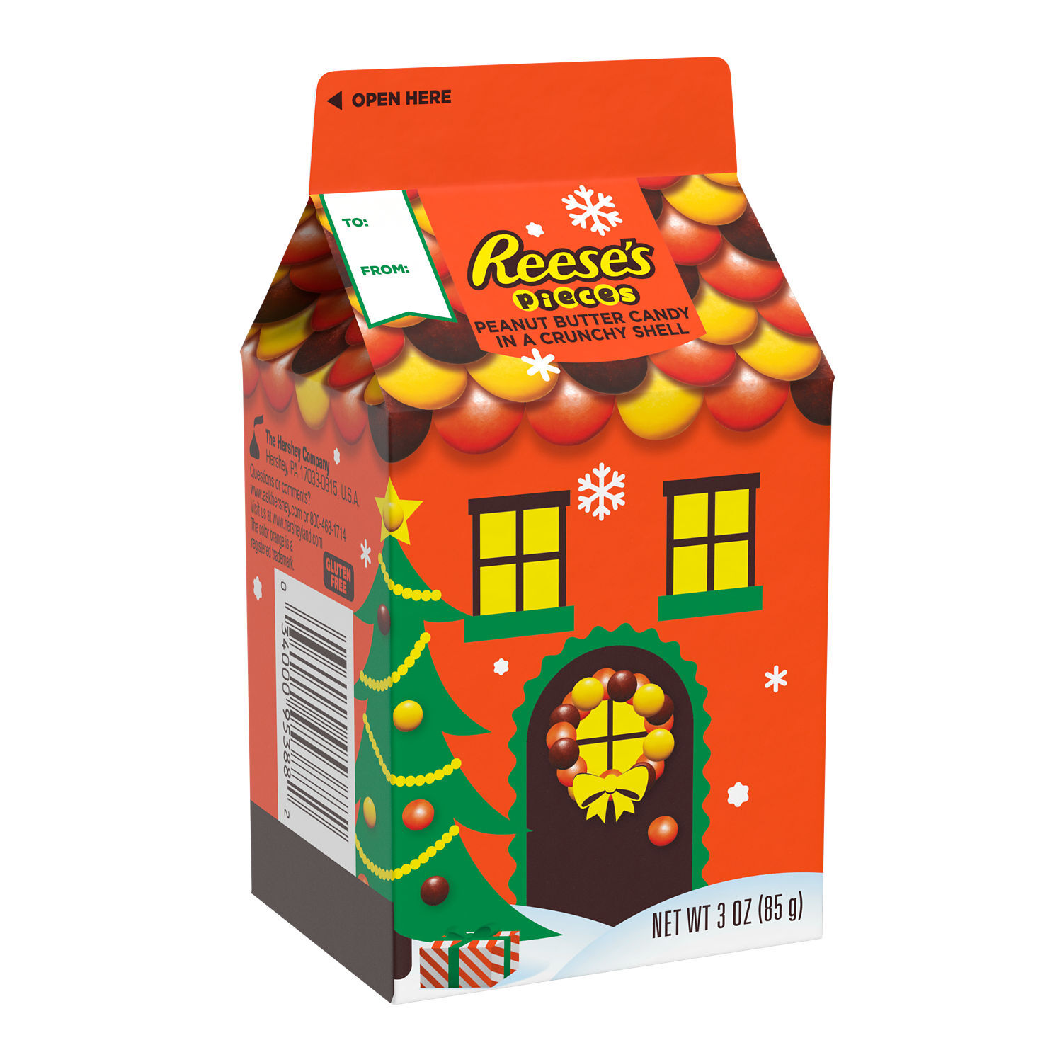 REESE'S PIECES Christmas Candy Carton, 3 oz $2.99