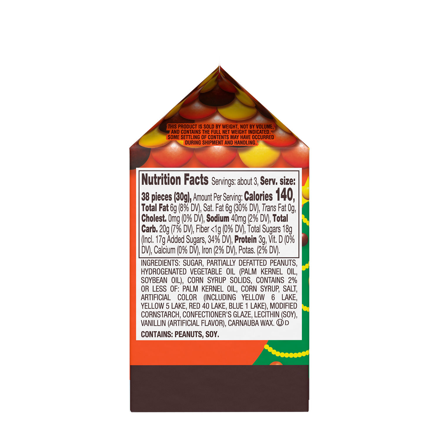 REESE'S PIECES Christmas Candy Carton, 3 oz $2.99