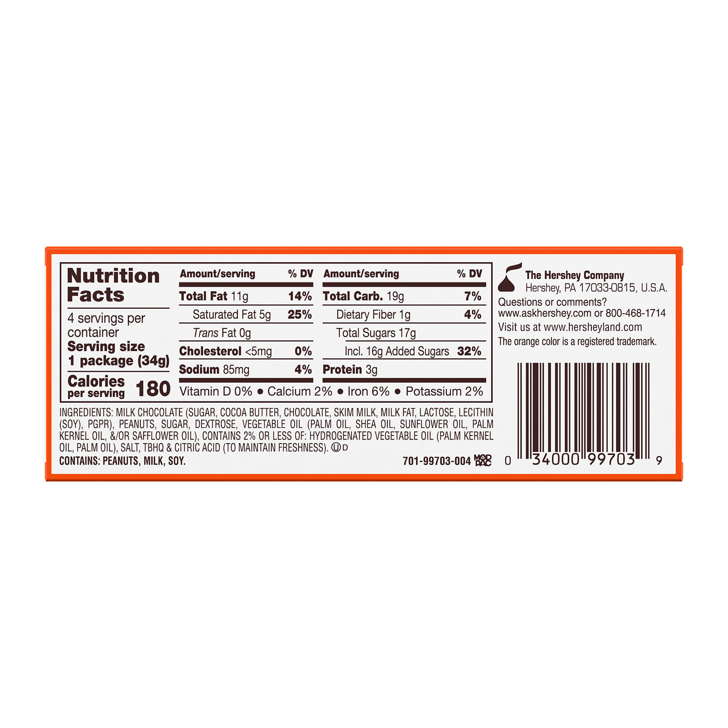 REESE'S Milk Chocolate Peanut Butter Creme Holiday Lights, Christmas Candy Box, 4.8 oz (4 Pieces) $5.99
