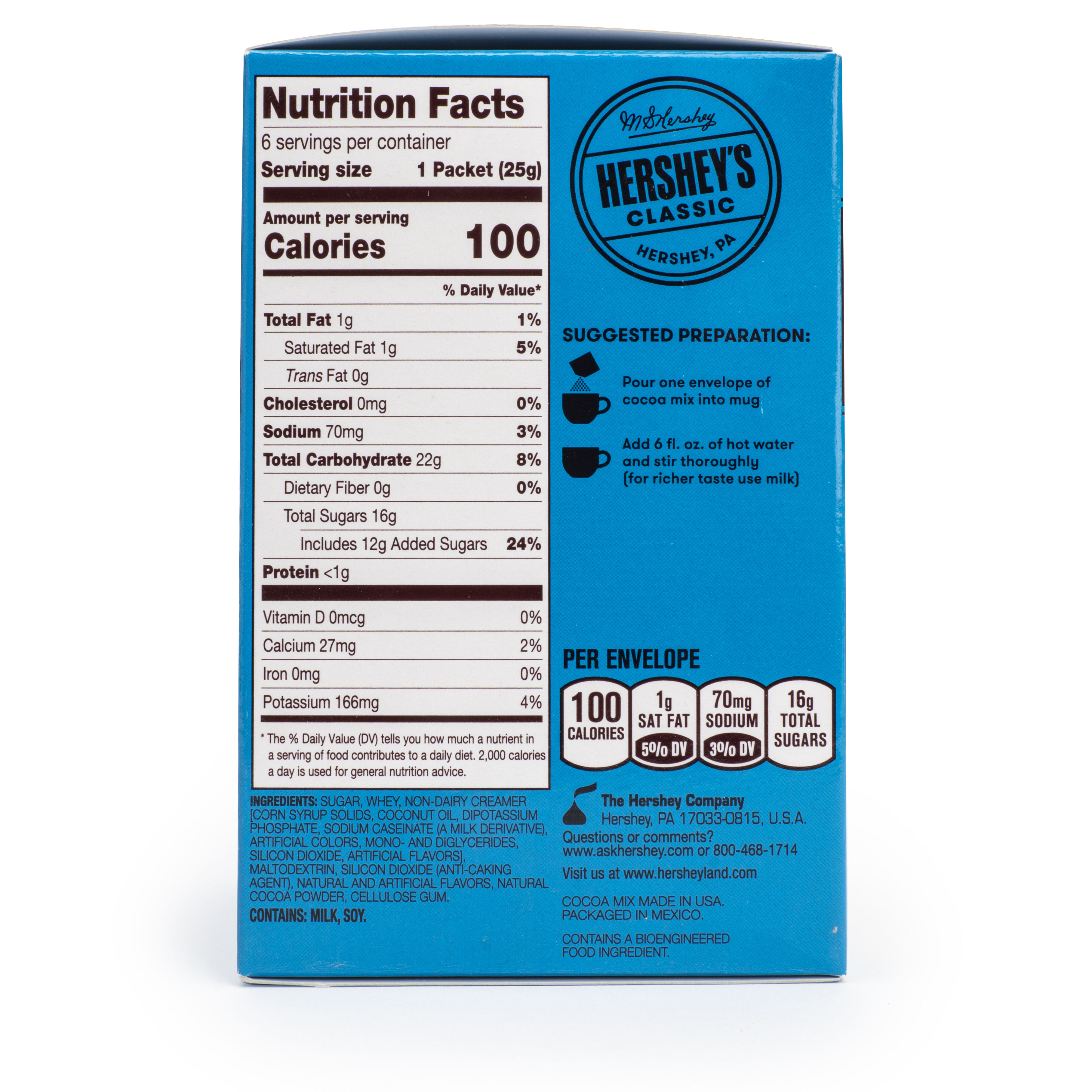 HERSHEY'S Cookies 'n' Cream Hot Cocoa Mix, 0.88oz (6 Count) $9.99 3 HERSHEY'S Cookies 'n' Cream Hot Cocoa Mix, 0.88oz (6 Count) $9.99