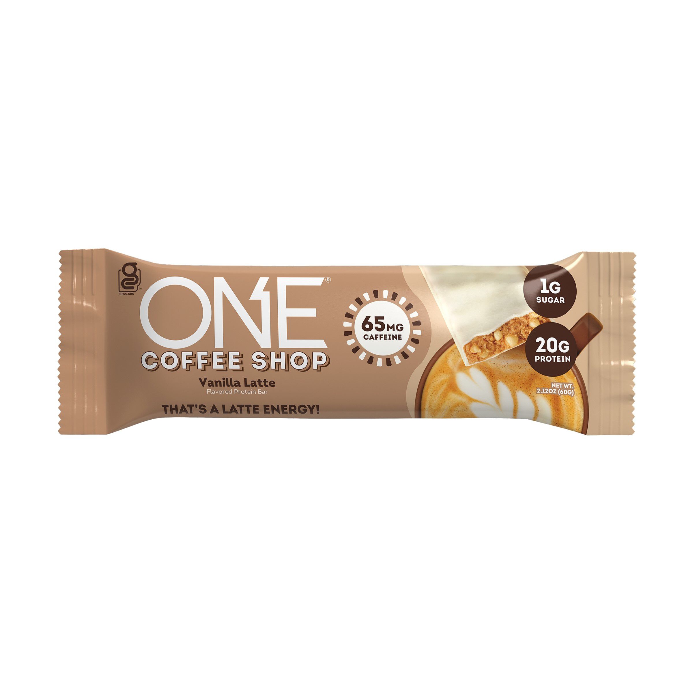ONE Coffee Shop Vanilla Latte Flavored Caffeinated Protein Bars, 2.12 oz (12 Count) $24.99