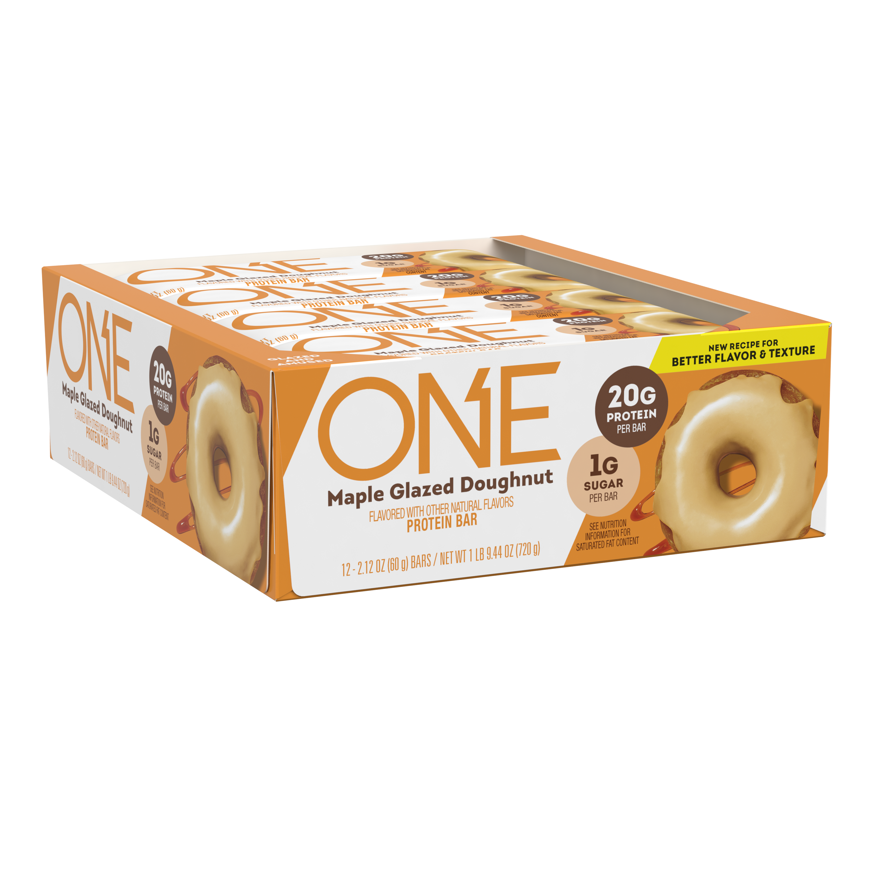 ONE Maple Glazed Doughnut Flavored Protein Bars, 2.12 oz (12 Count) $24.99
