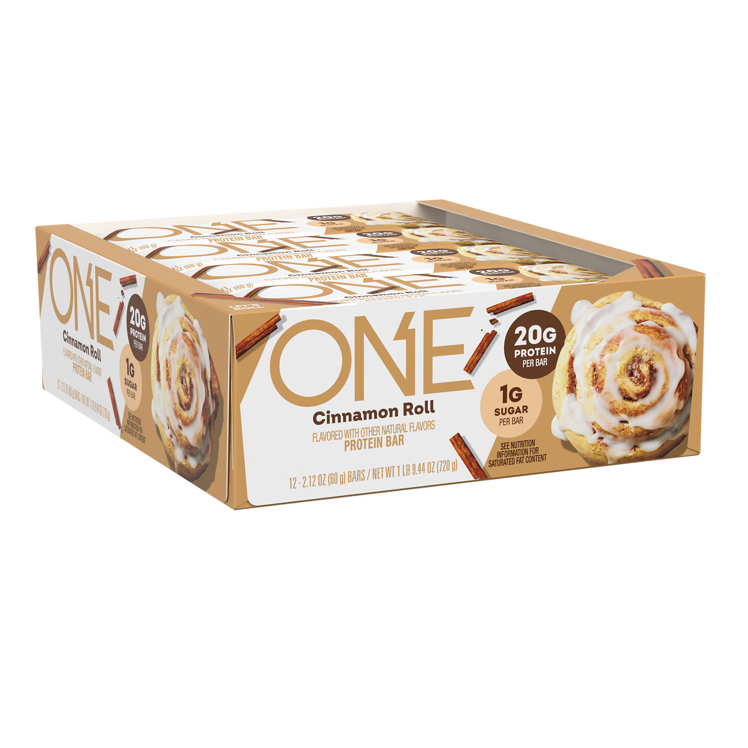 ONE Cinnamon Roll Flavored Protein Bars, 2.12 oz (12 Count) $24.99